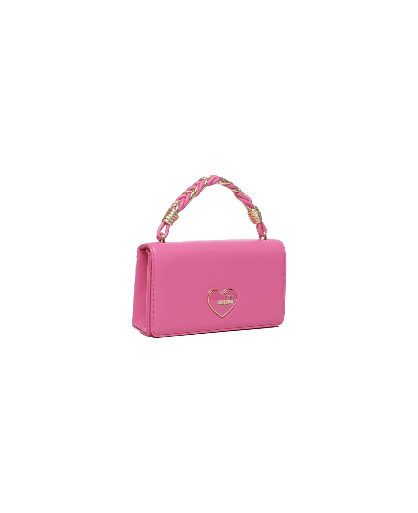 Love Moschino Handheld Handbag With Chain Shoulder Strap - Fuxia トートバッグ