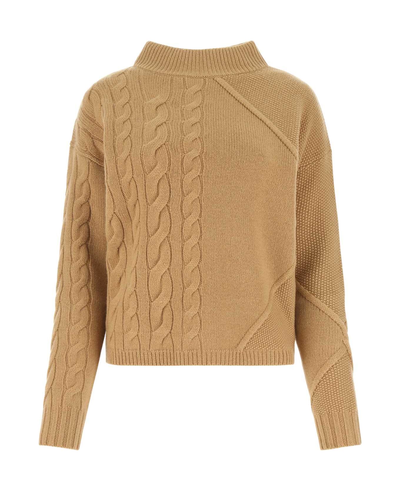Max Mara Beige Wool Blend Accordo Sweater - 003
