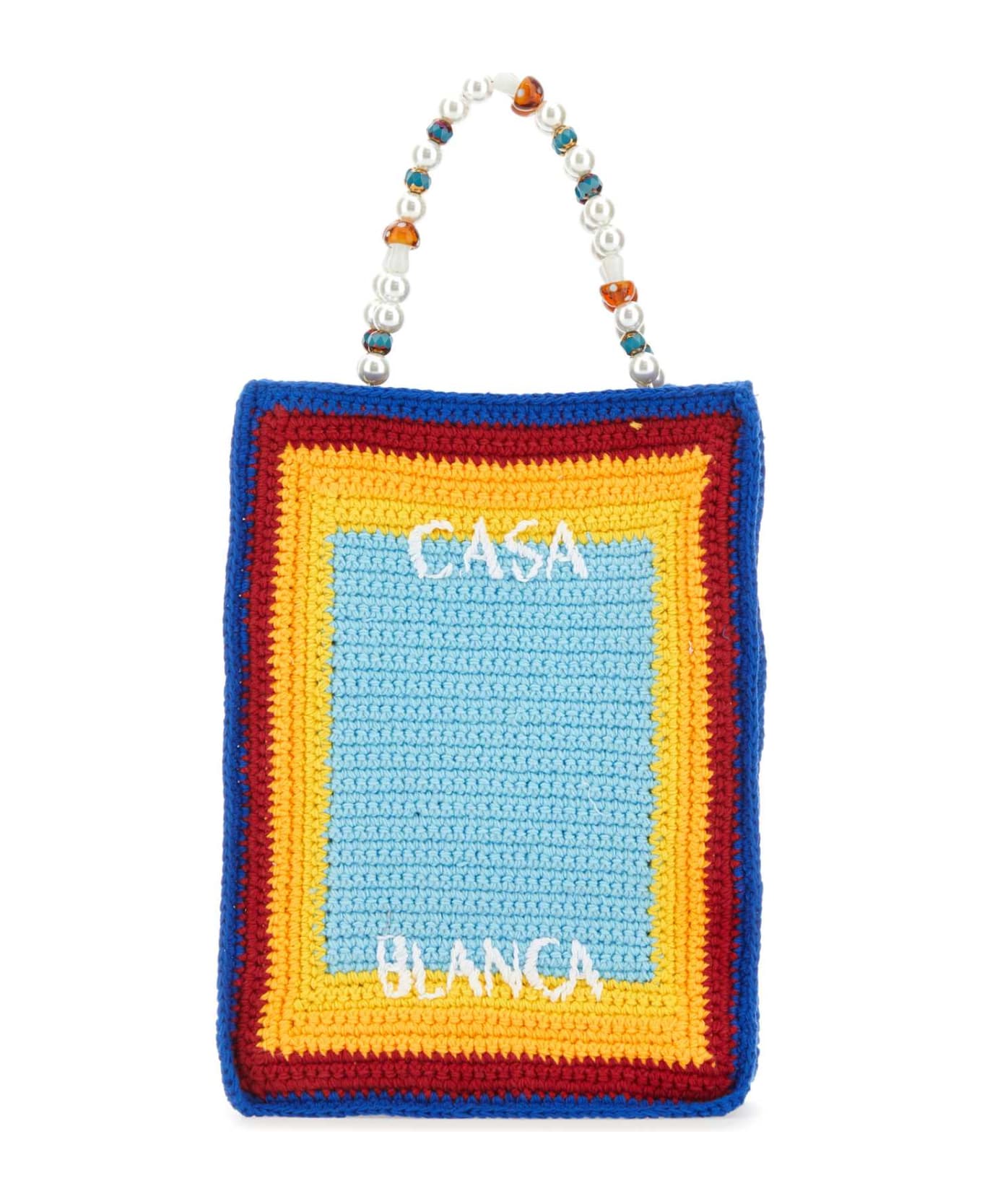 Casablanca Multicolor Crochet Handbag - Multicolor