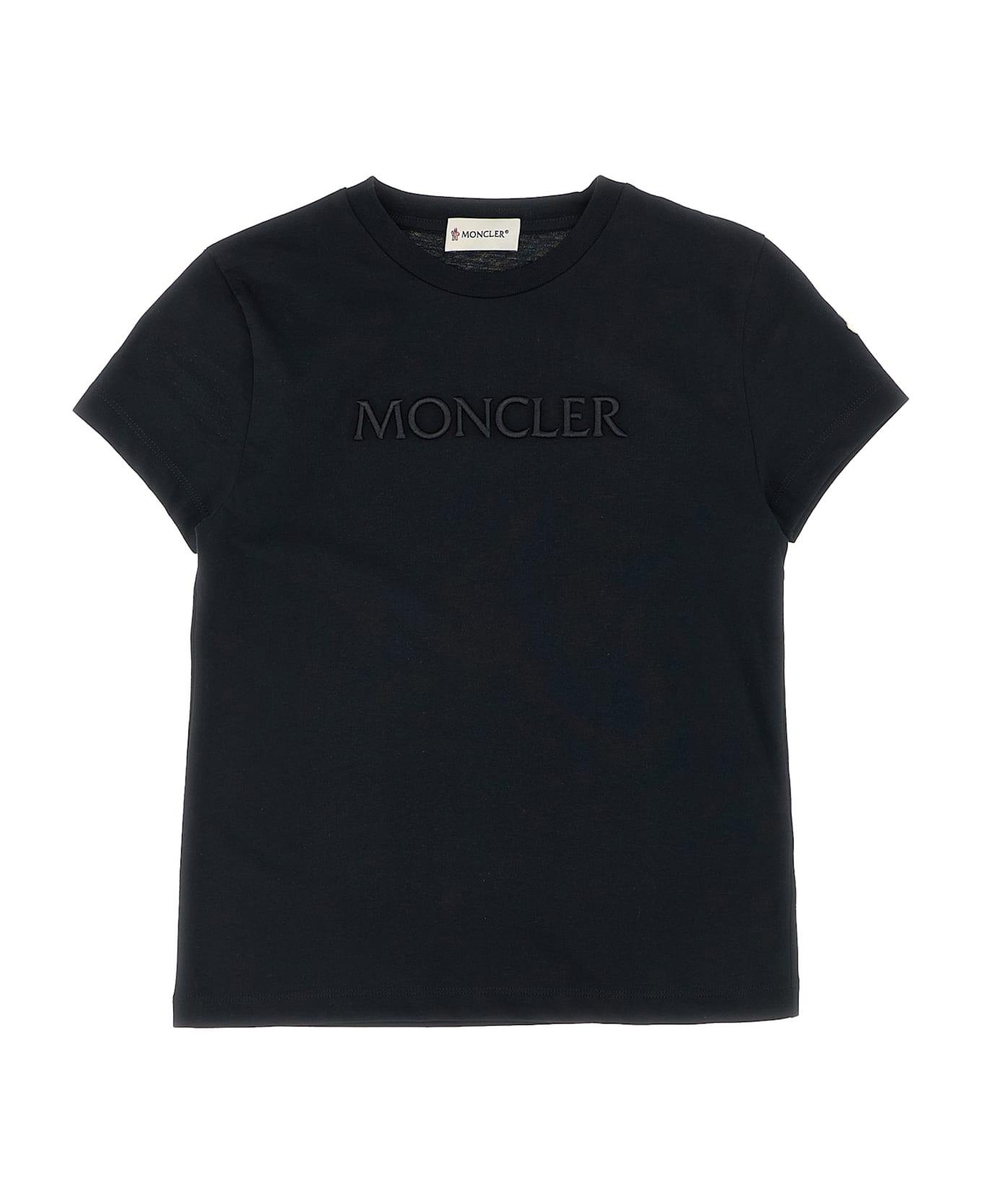 Moncler Logo Embroidery T-shirt - Black  