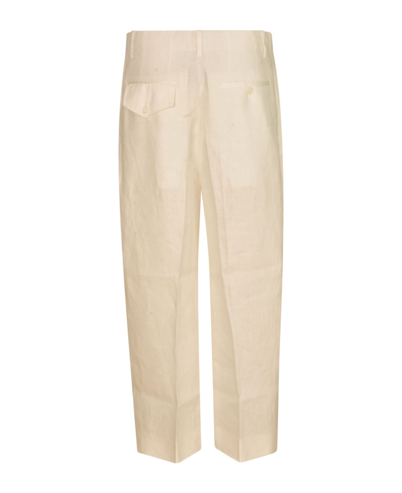 Setchu Pocket Straight Trousers - White