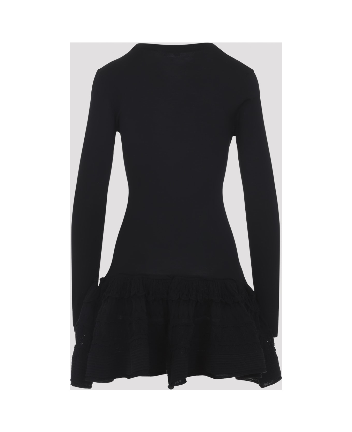 Alaia Alaïa Ruffle Mini Dress - Noir Alaia