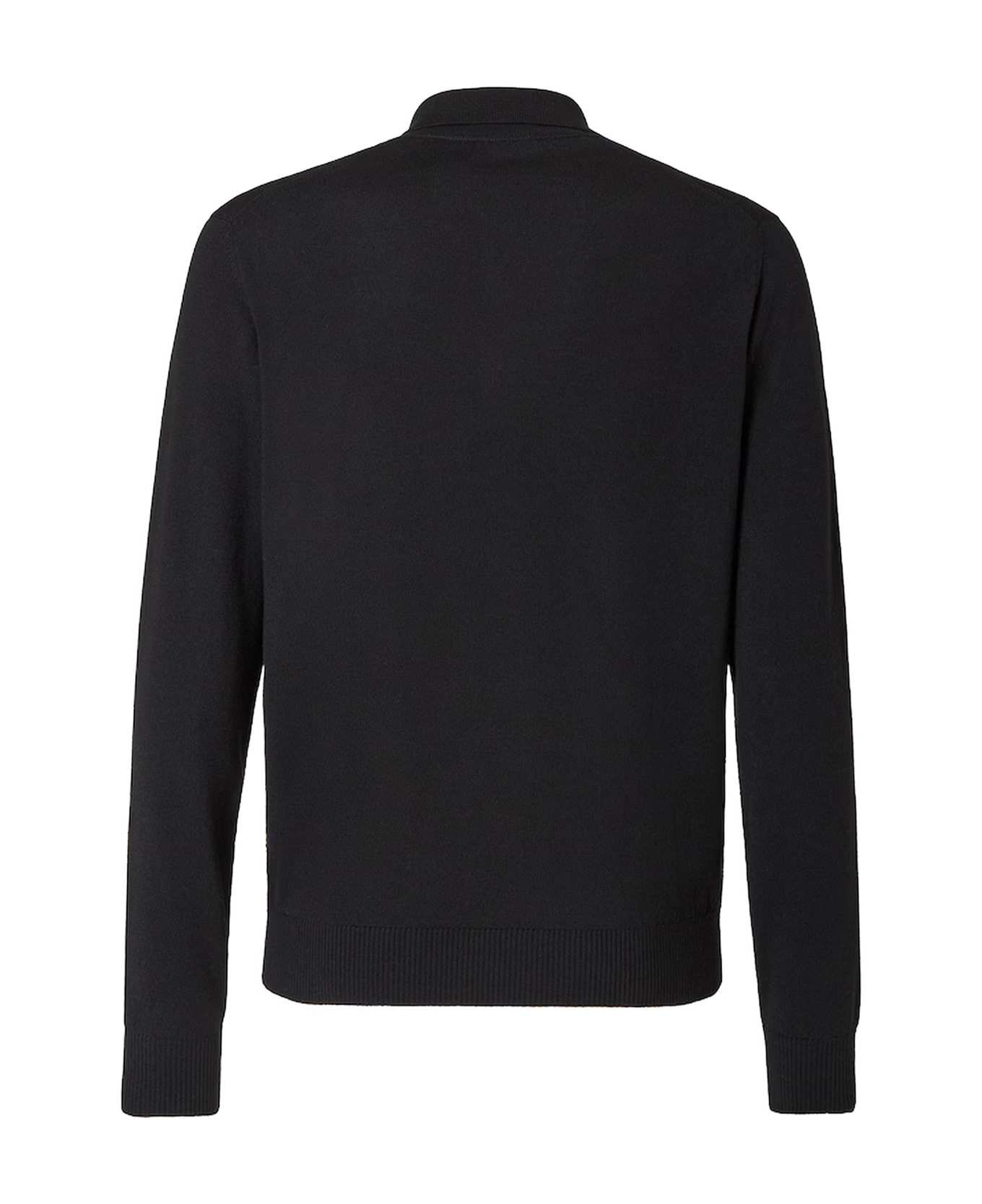 Fendi Virgin Wool Polo Shirt - Black