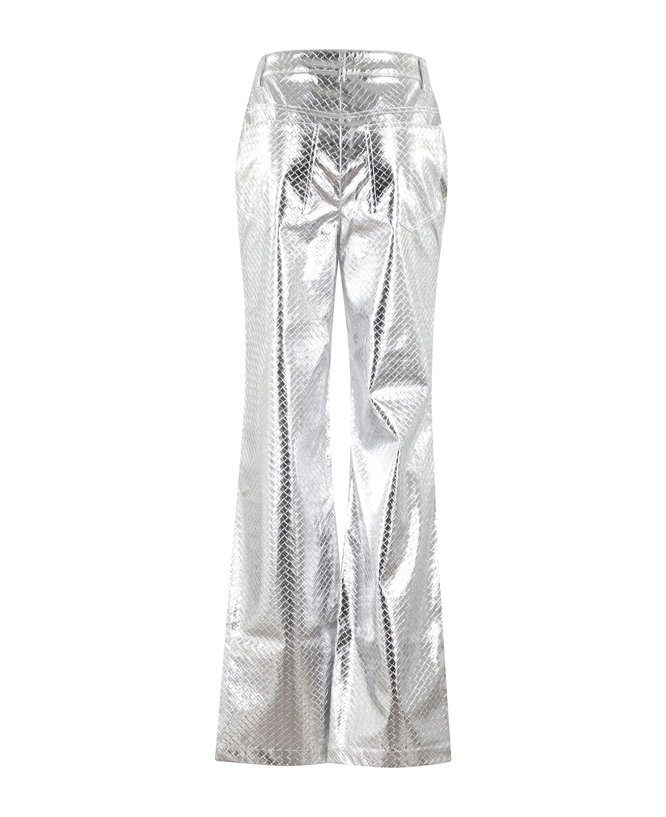 Rotate by Birger Christensen Braided Straight Pants - Silver