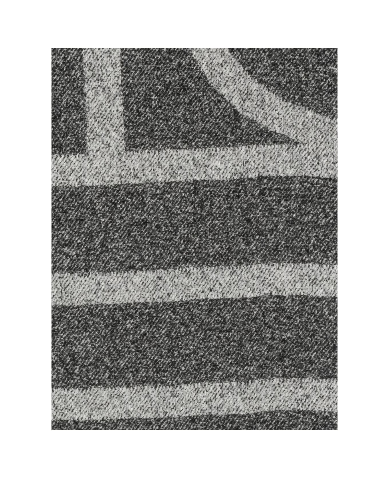 Totême Monogram Wool Scarf - Black