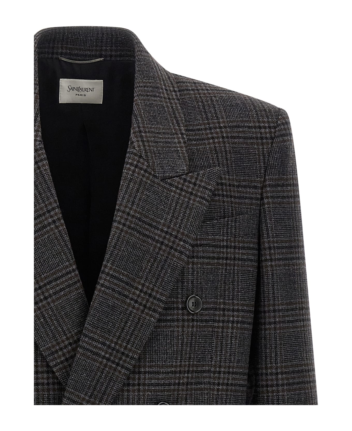 Saint Laurent Double-breasted Blazer - Brown