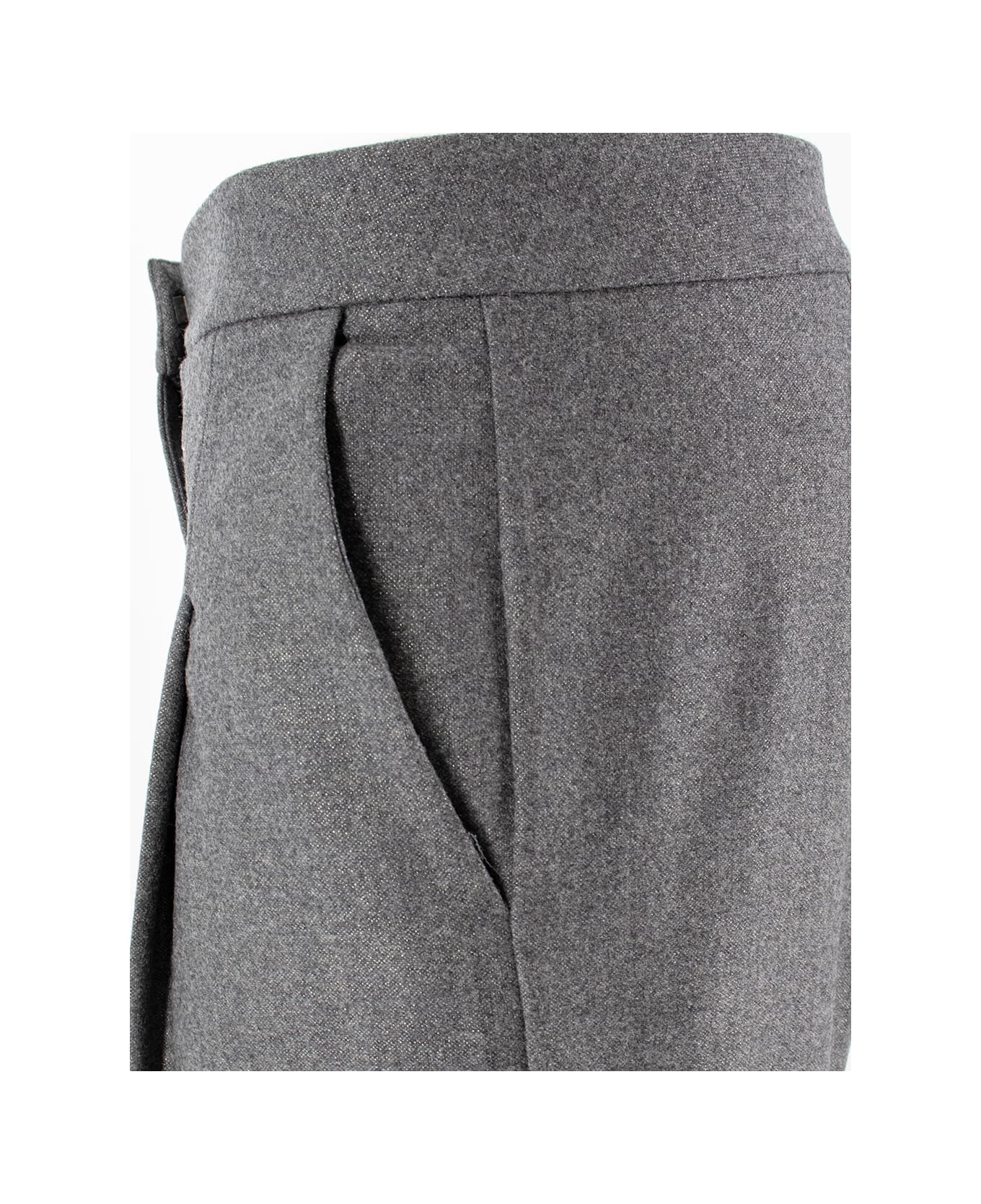 Le Tricot Perugia Trousers - GREY LUREX          