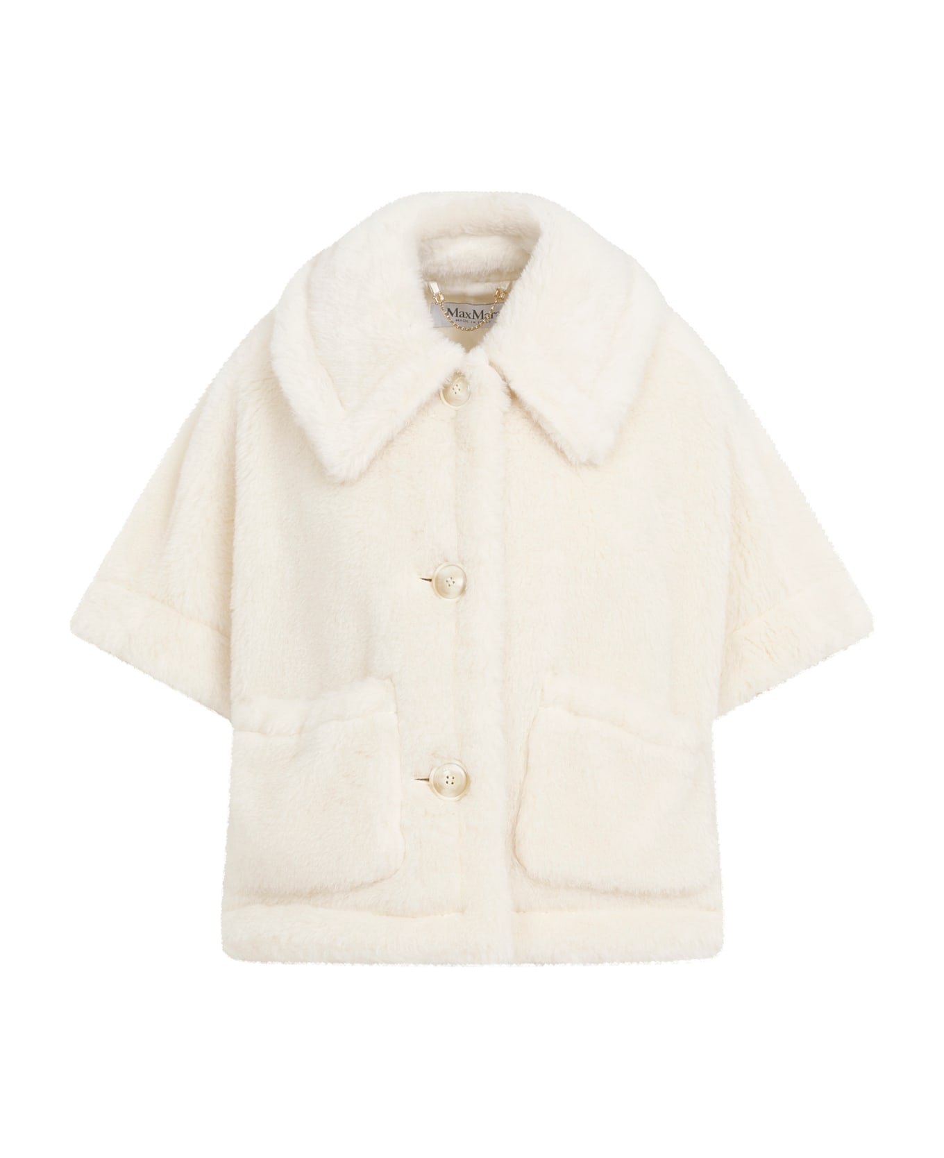 Max Mara Newterzo1 Teddy Cape - Bianco