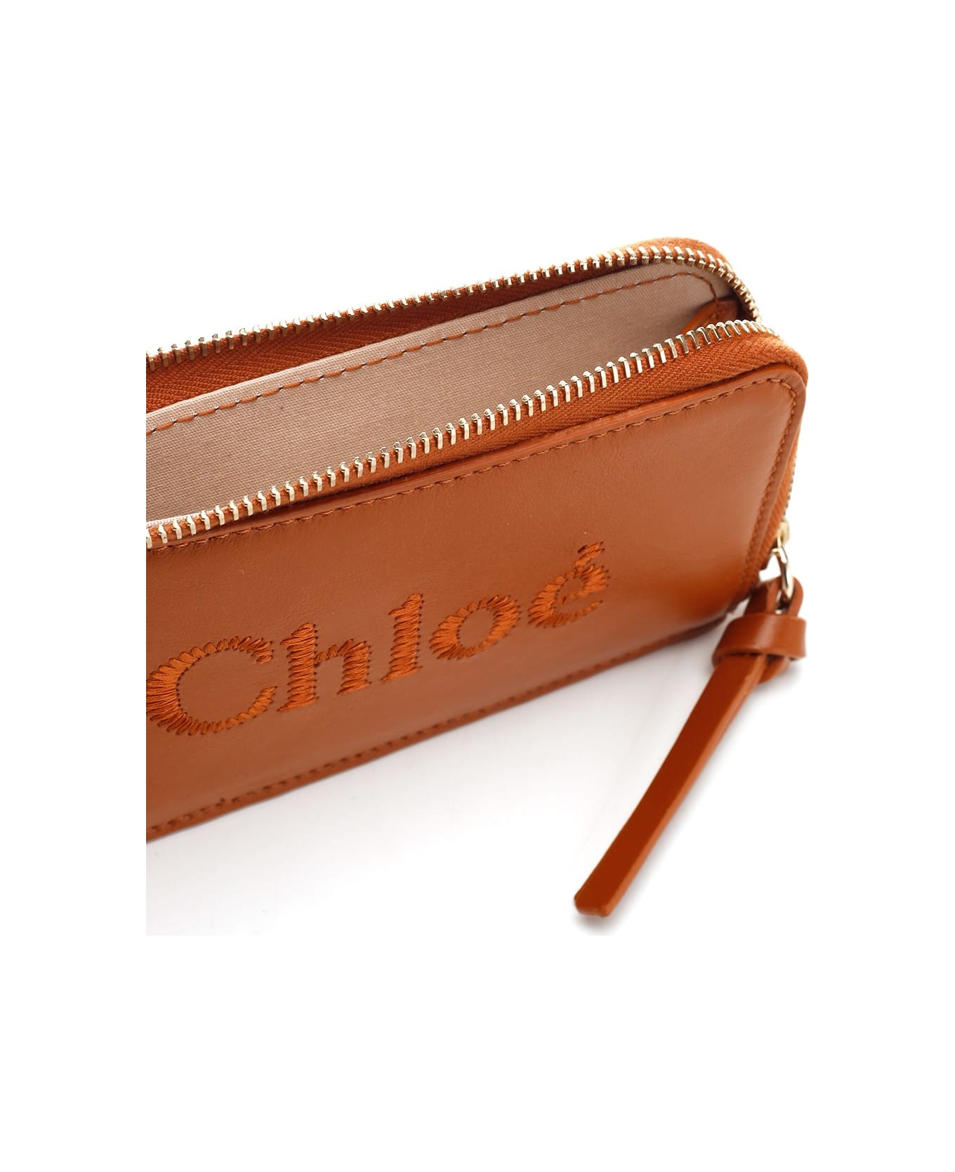 Chloé Zipped Card Case - Brown 財布