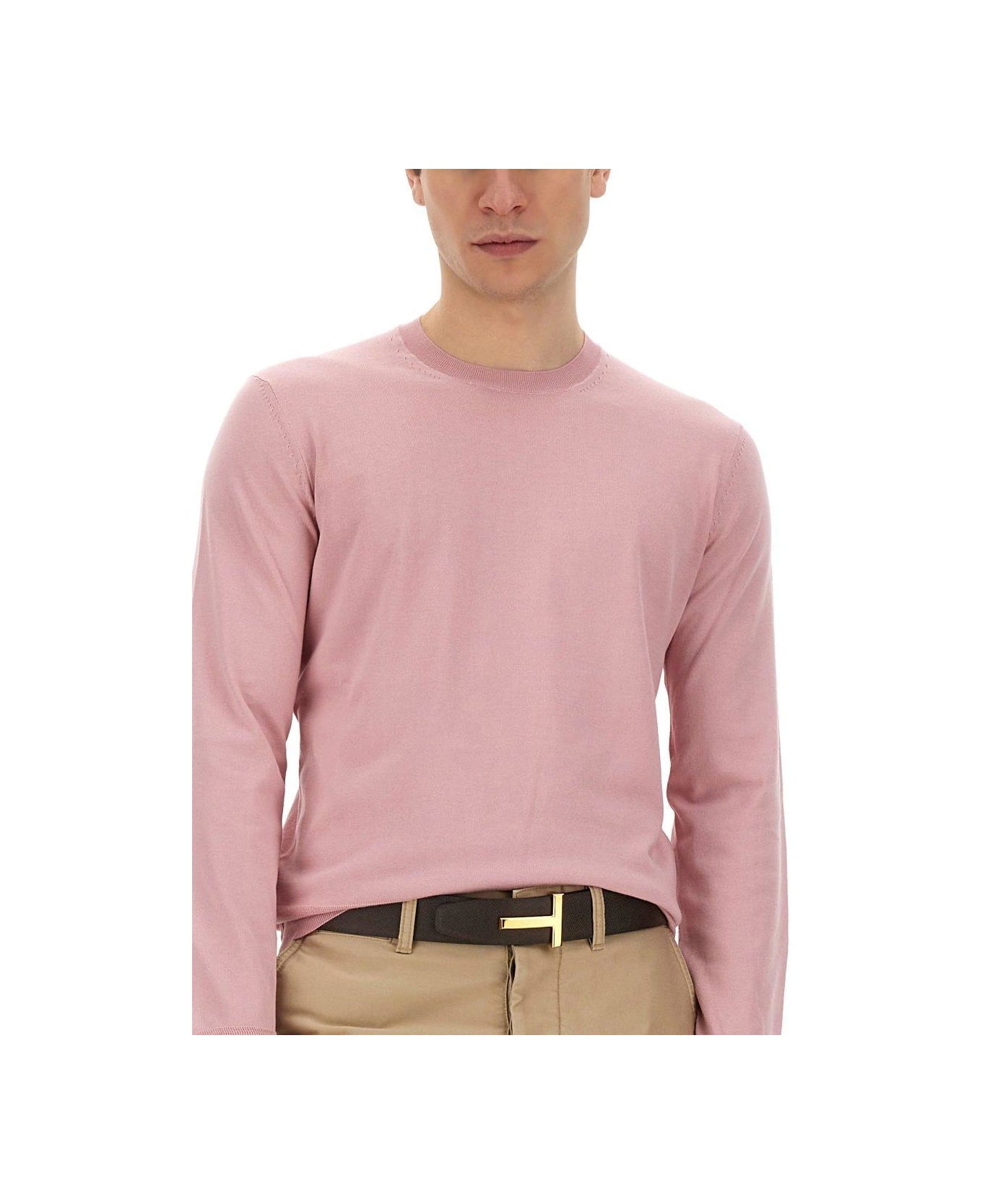 Tom Ford Crewneck Fineknit Jumper - PINK ニットウェア