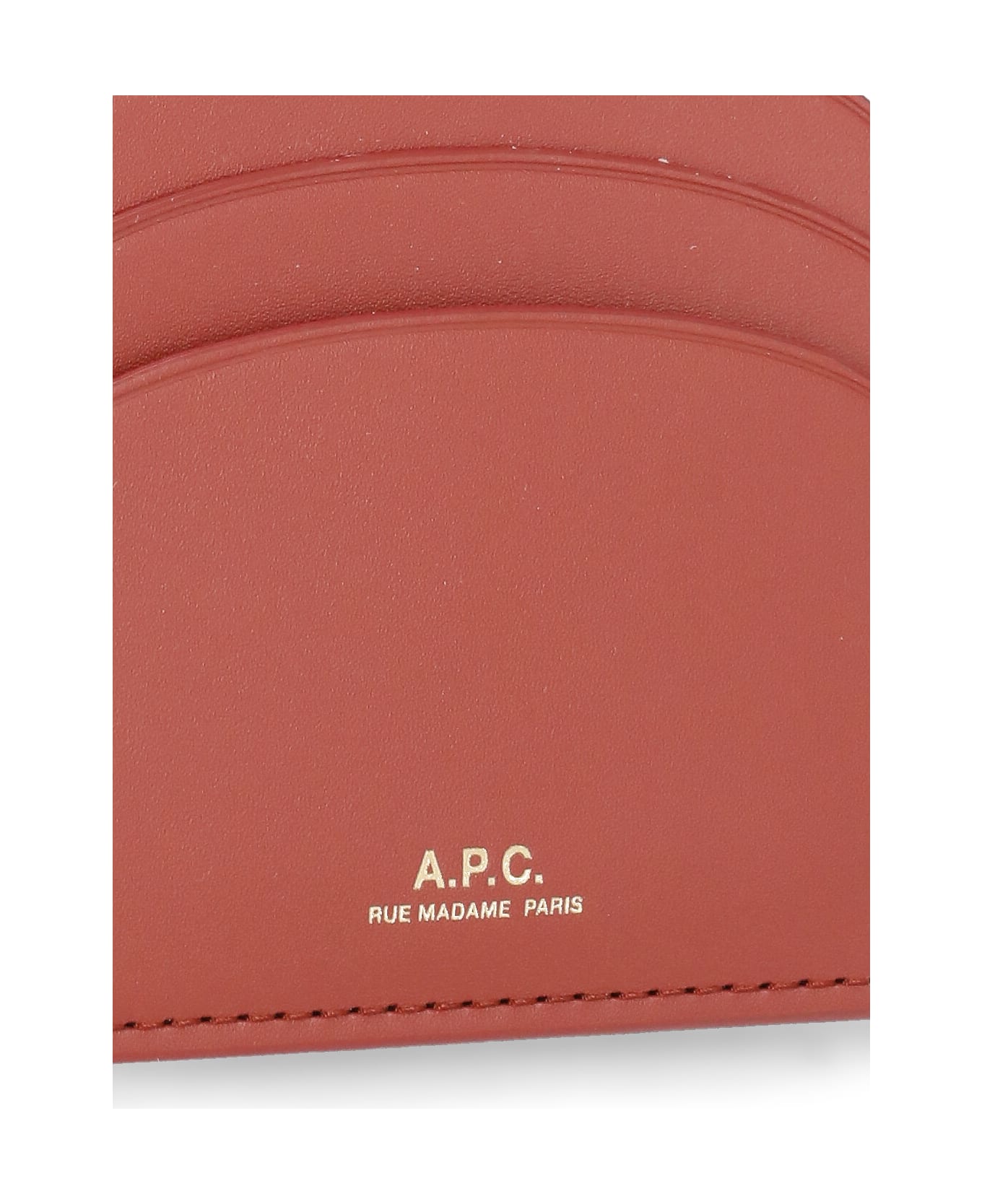 A.P.C. Demi Lune Card Holder - Red