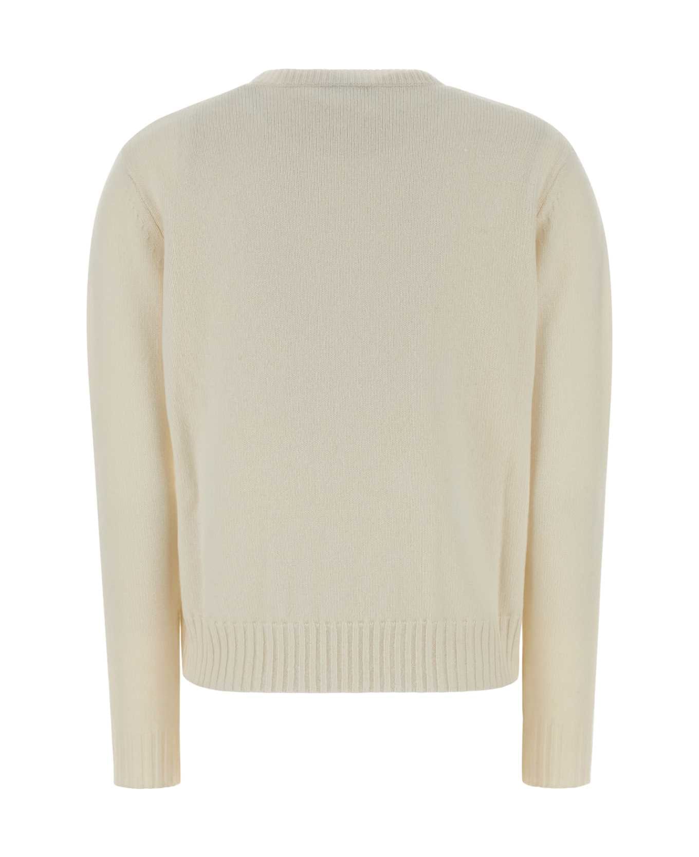 Max Mara White Cashmere Cinema Sweater - BIANCO