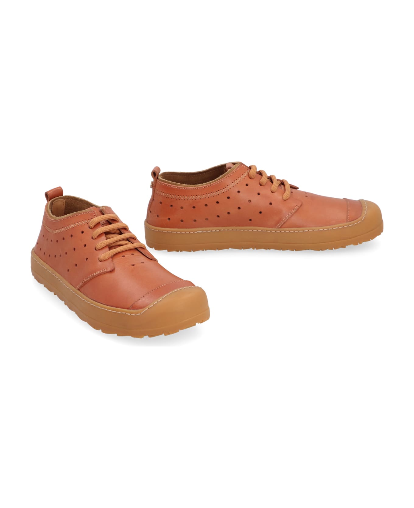 Volta Leather Low-top Sneakers - Saddle Brown スニーカー