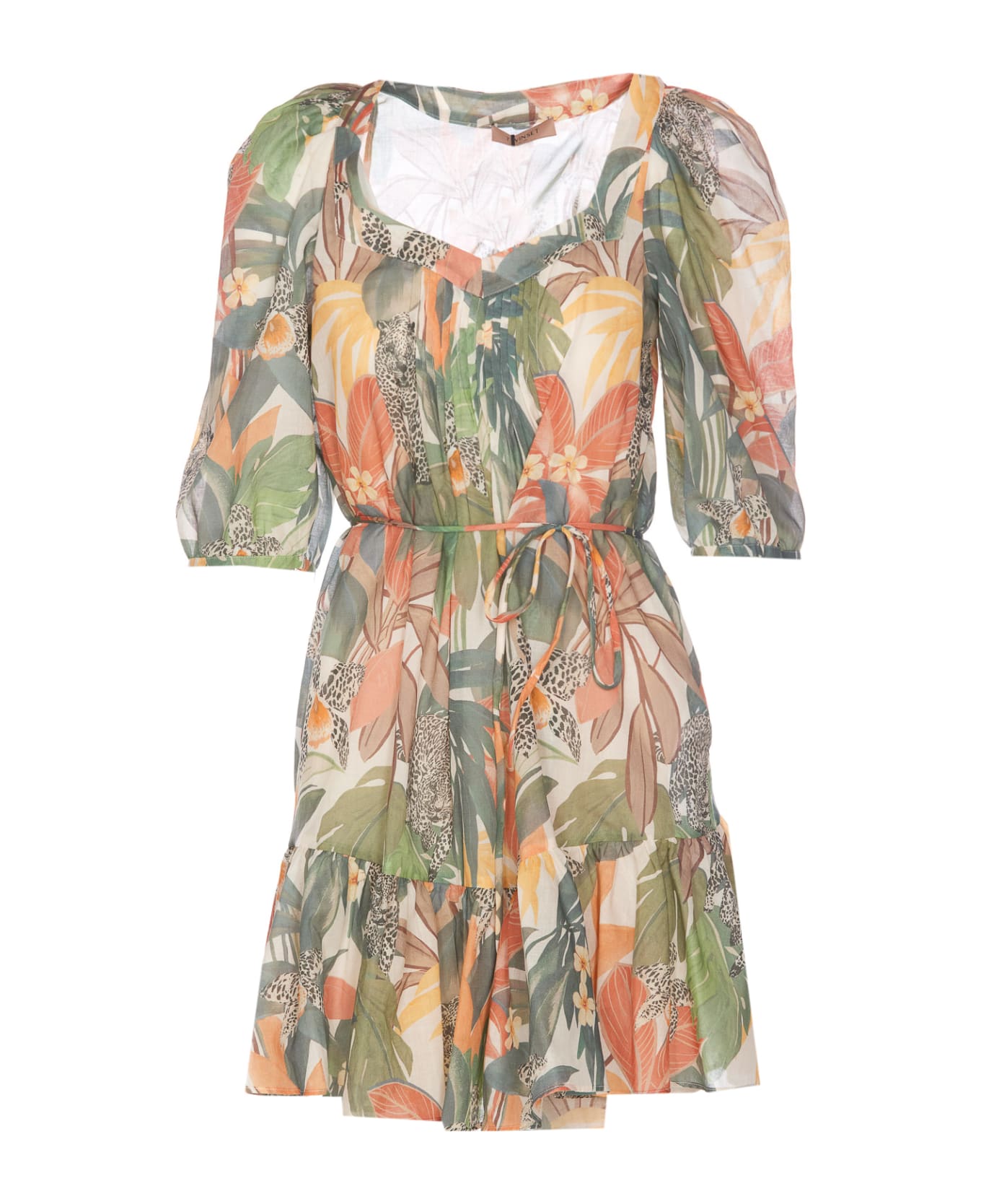 TwinSet Jungle Print Dress - Papaya
