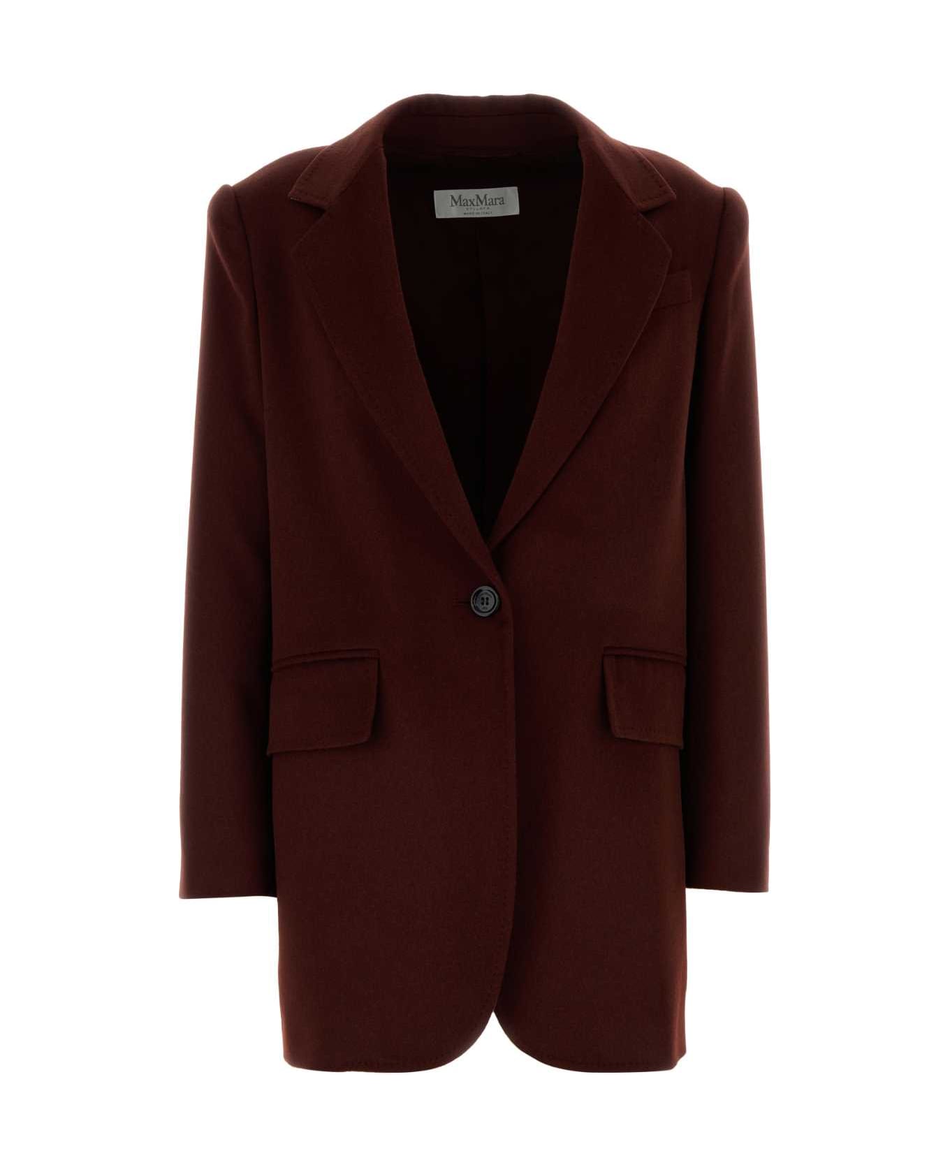 Max Mara Brick Camel Arriccia1234 Blazer - CILIEGIA