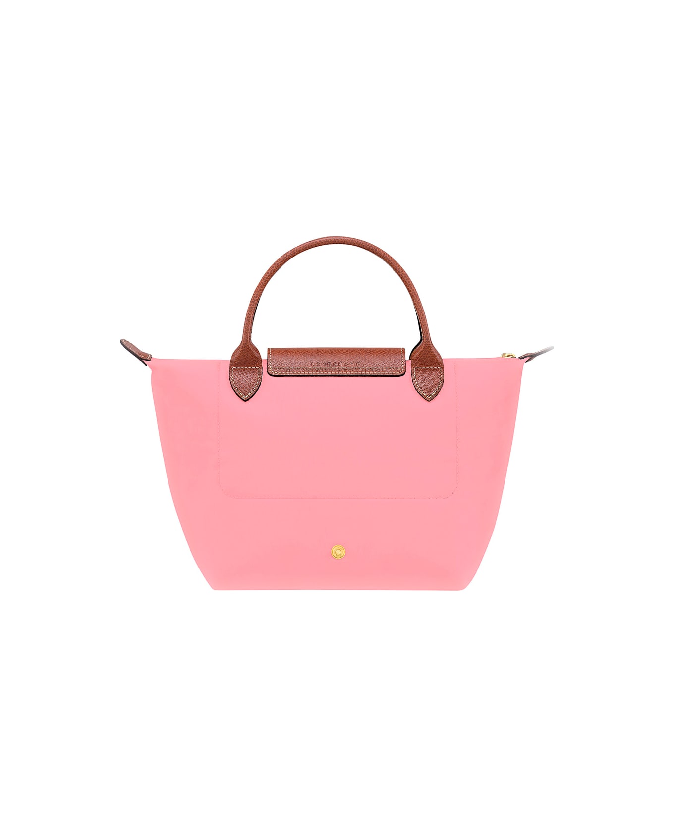 Longchamp 
le Pliage S
 Pink Handbag With Engraved Logo In Recycled Canvas Woman - Pink