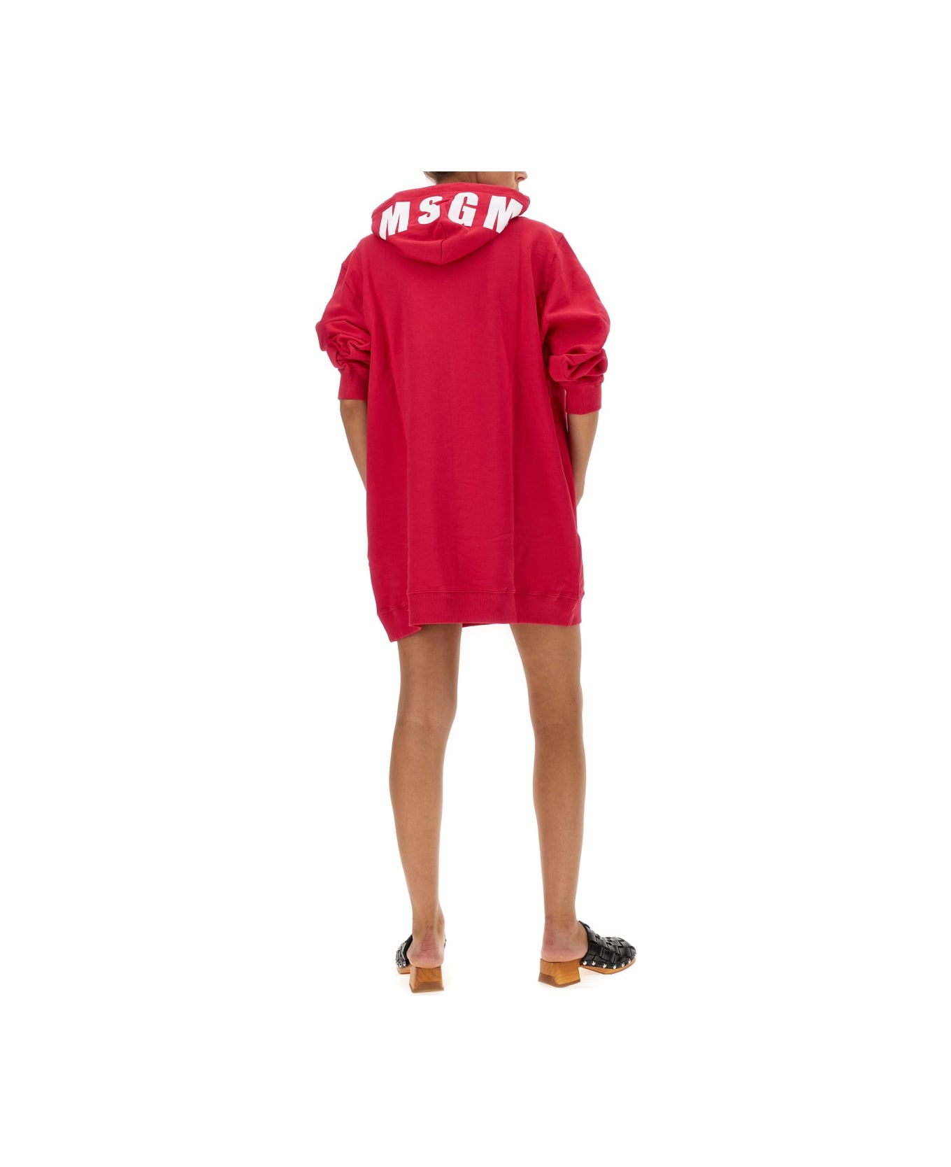 MSGM Hooded Dress - FUCHSIA