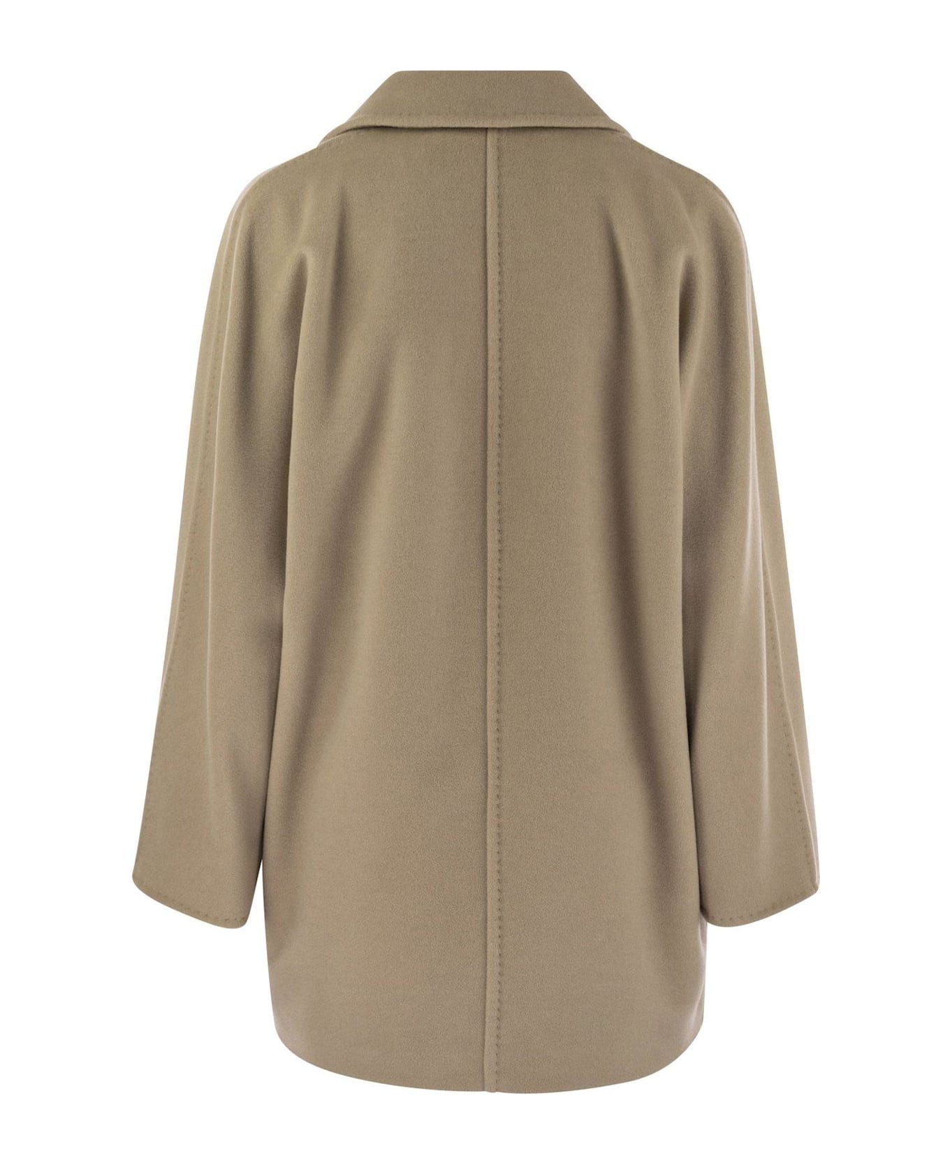 Max Mara Double-breasted Long-sleeved Coat - Ecru