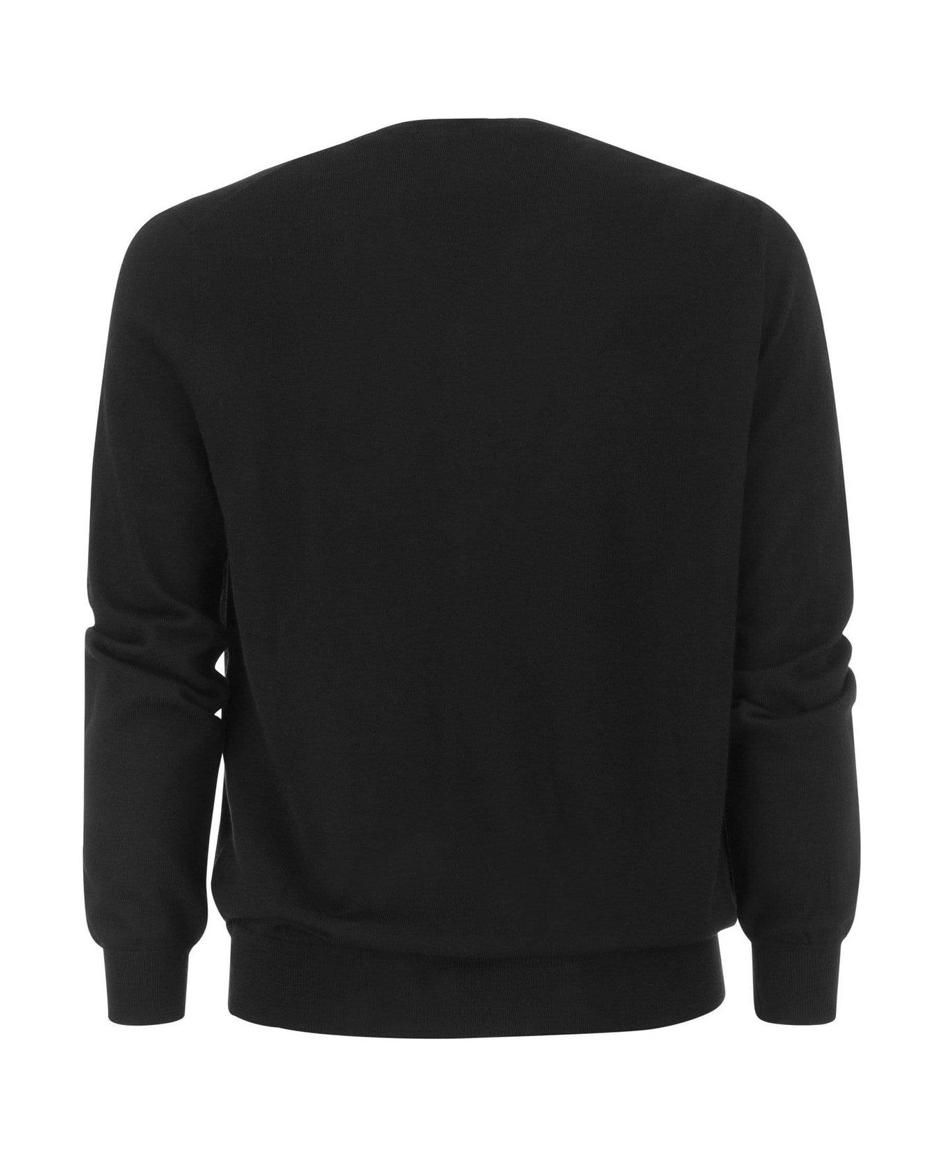 Ralph Lauren Logo Embroidered Crewneck Sweater - Polo Black