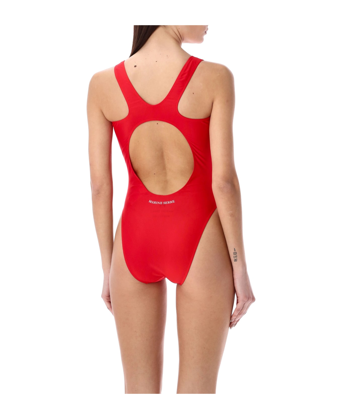 Marine Serre Moon One-piece Swimsuit - RED 水着