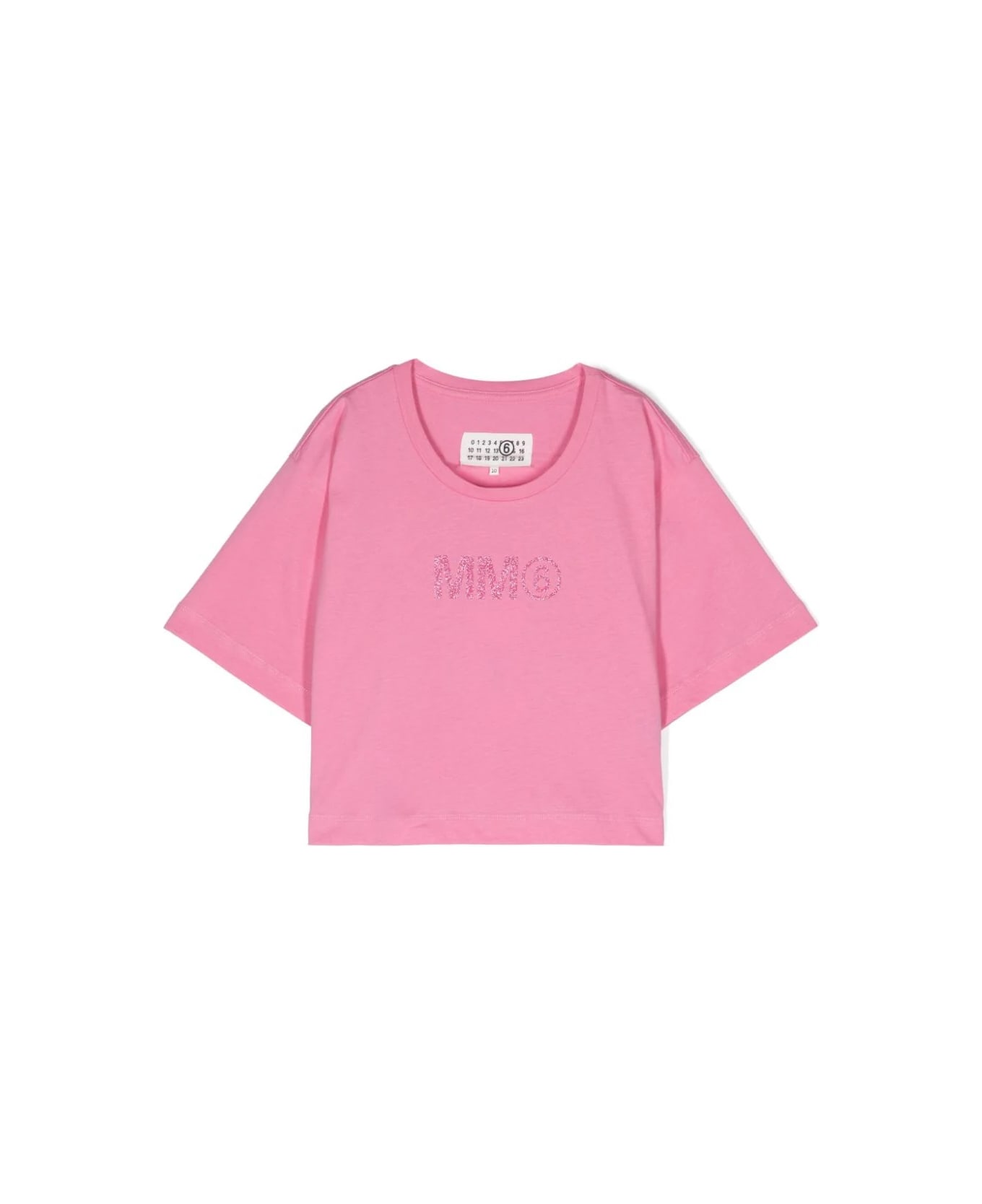 MM6 Maison Margiela T-shirt Con Logo - Pink Tシャツ＆ポロシャツ