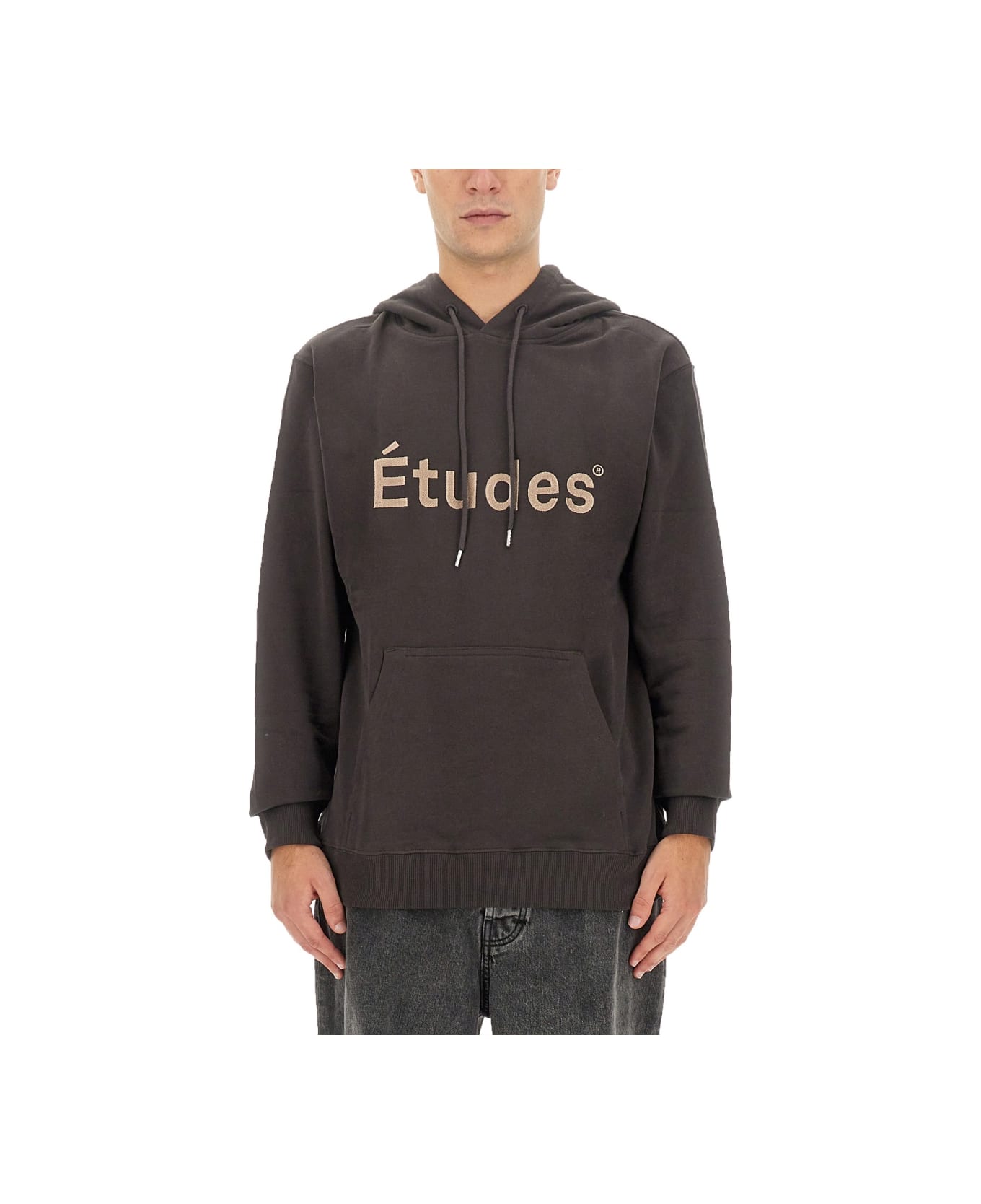 Études Sweatshirt With Logo - BROWN
