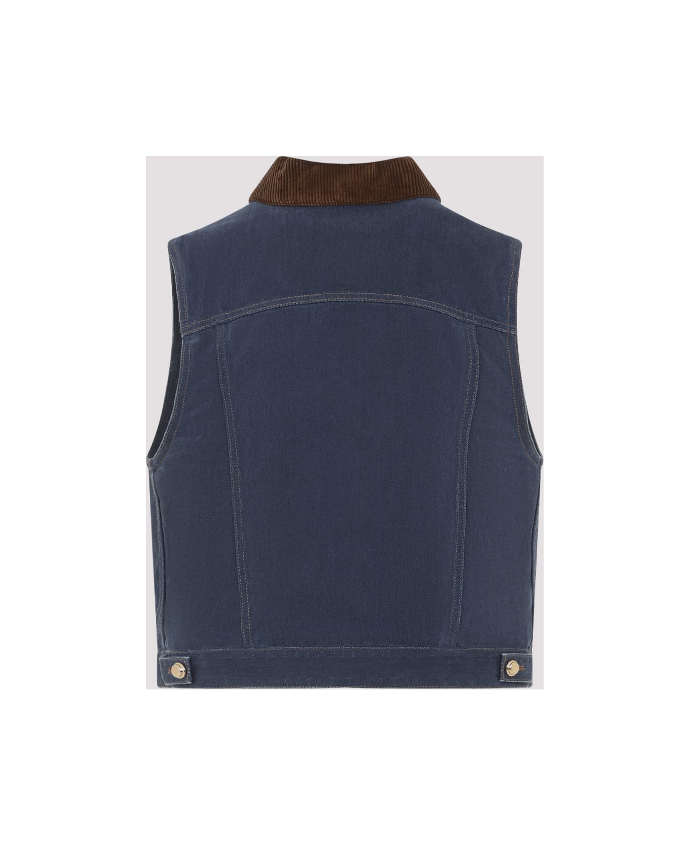 Miu Miu Denim Flock Jacket - Bleu