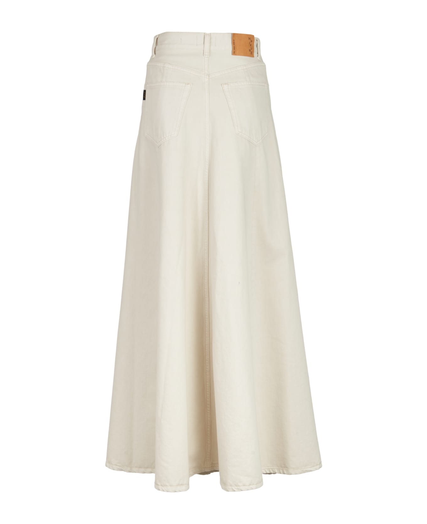 Haikure Flared Buttoned Trousers - Natural