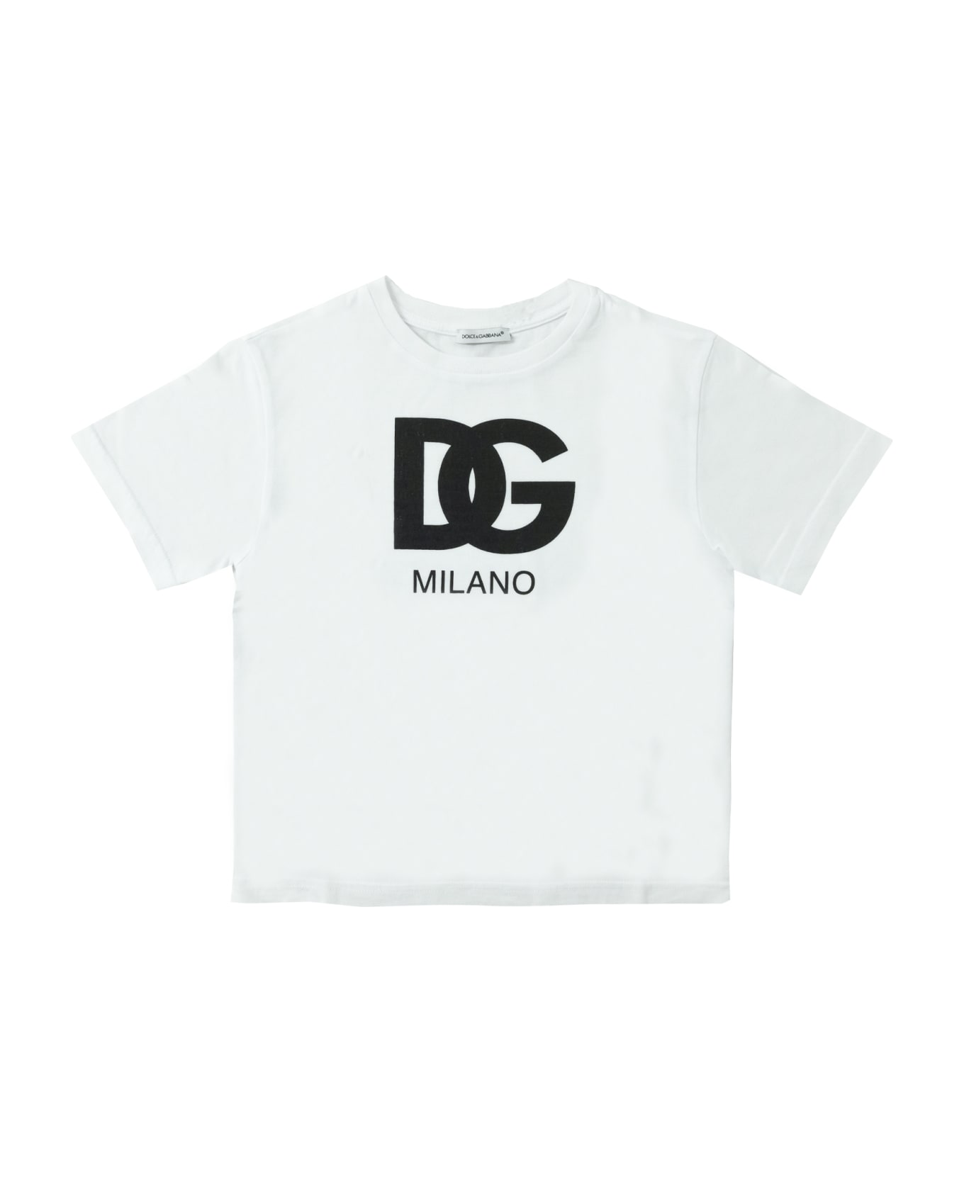Dolce & Gabbana T-shirt With Dg Logo Print - White Tシャツ＆ポロシャツ