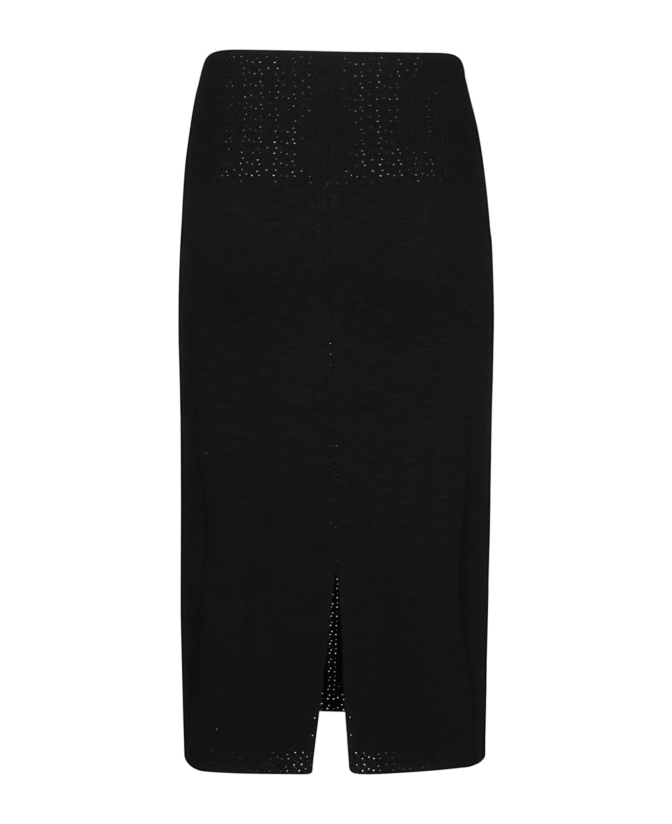 Victoria Beckham Fitted Midi Skirt - Black