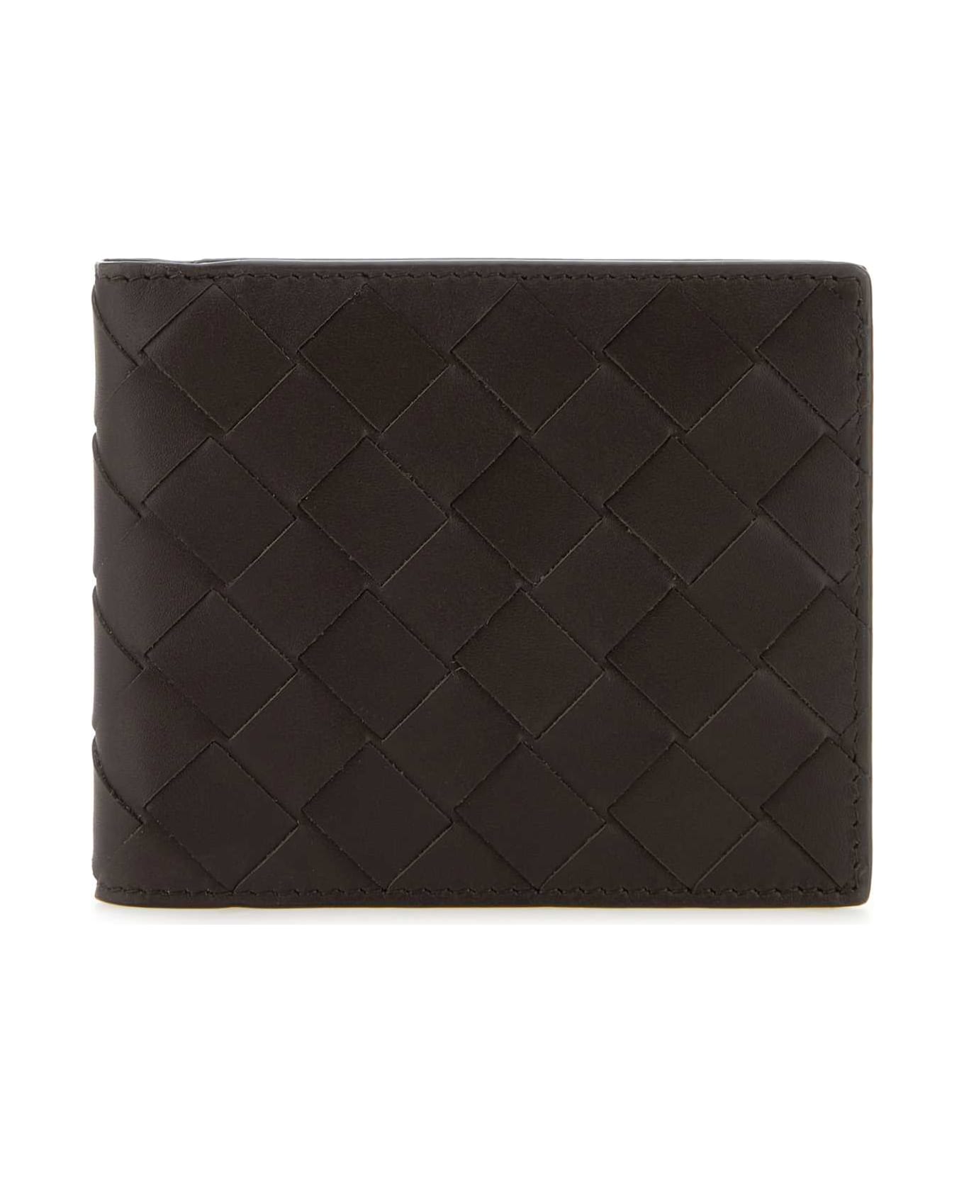 Bottega Veneta Dark Brown Leather Wallet - FONDANTSILVER