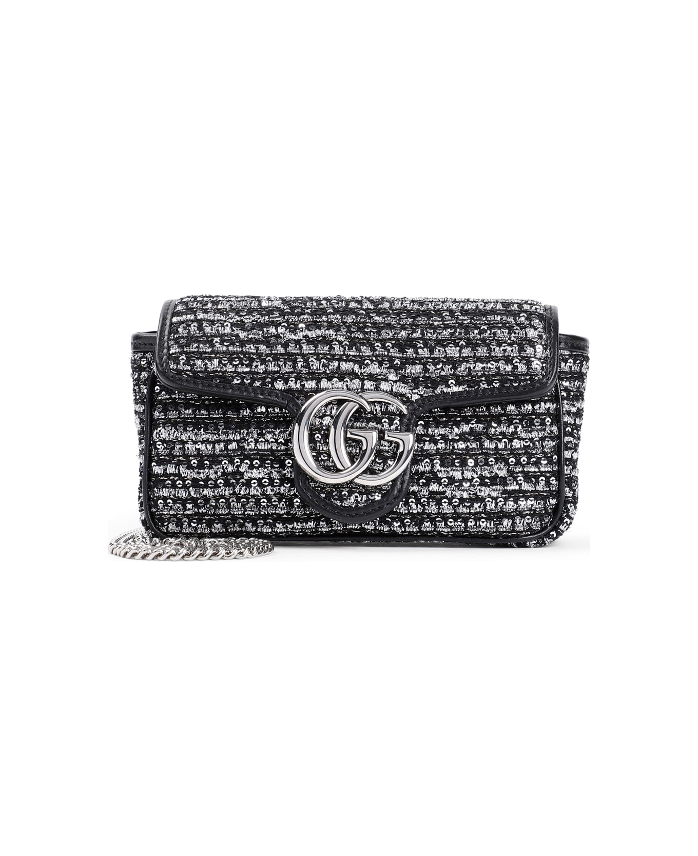 Gucci Supermini Gg Marmont 2.0 Bag - Black Silver