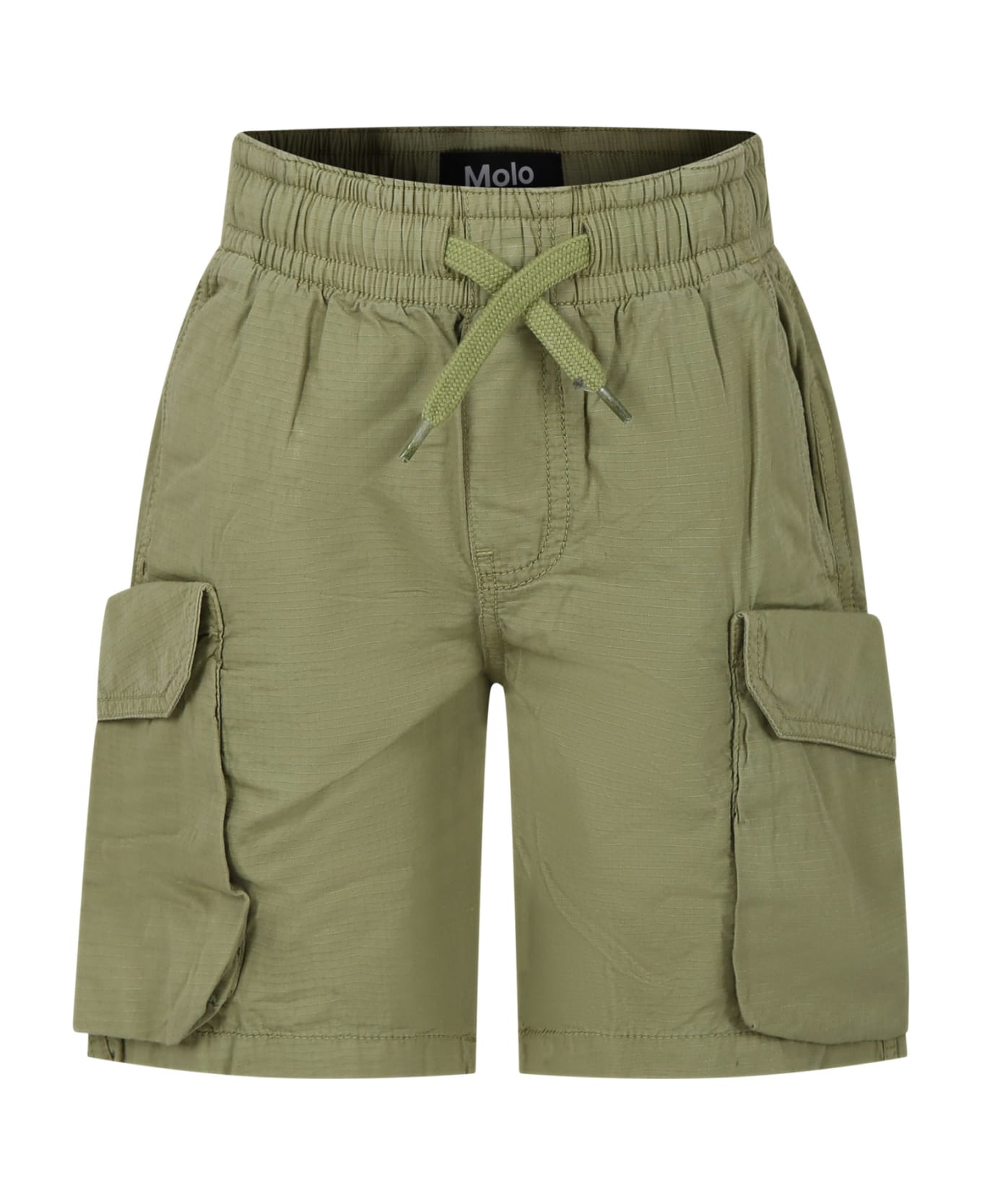 Molo Casual Argod Green Shorts For Boy - Green ボトムス