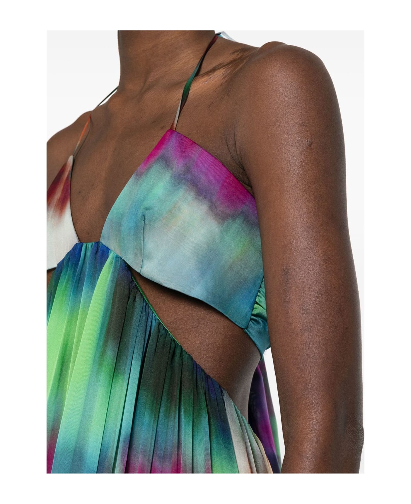 Alexandre Vauthier Multicolour Silk Flared Dress - MultiColour