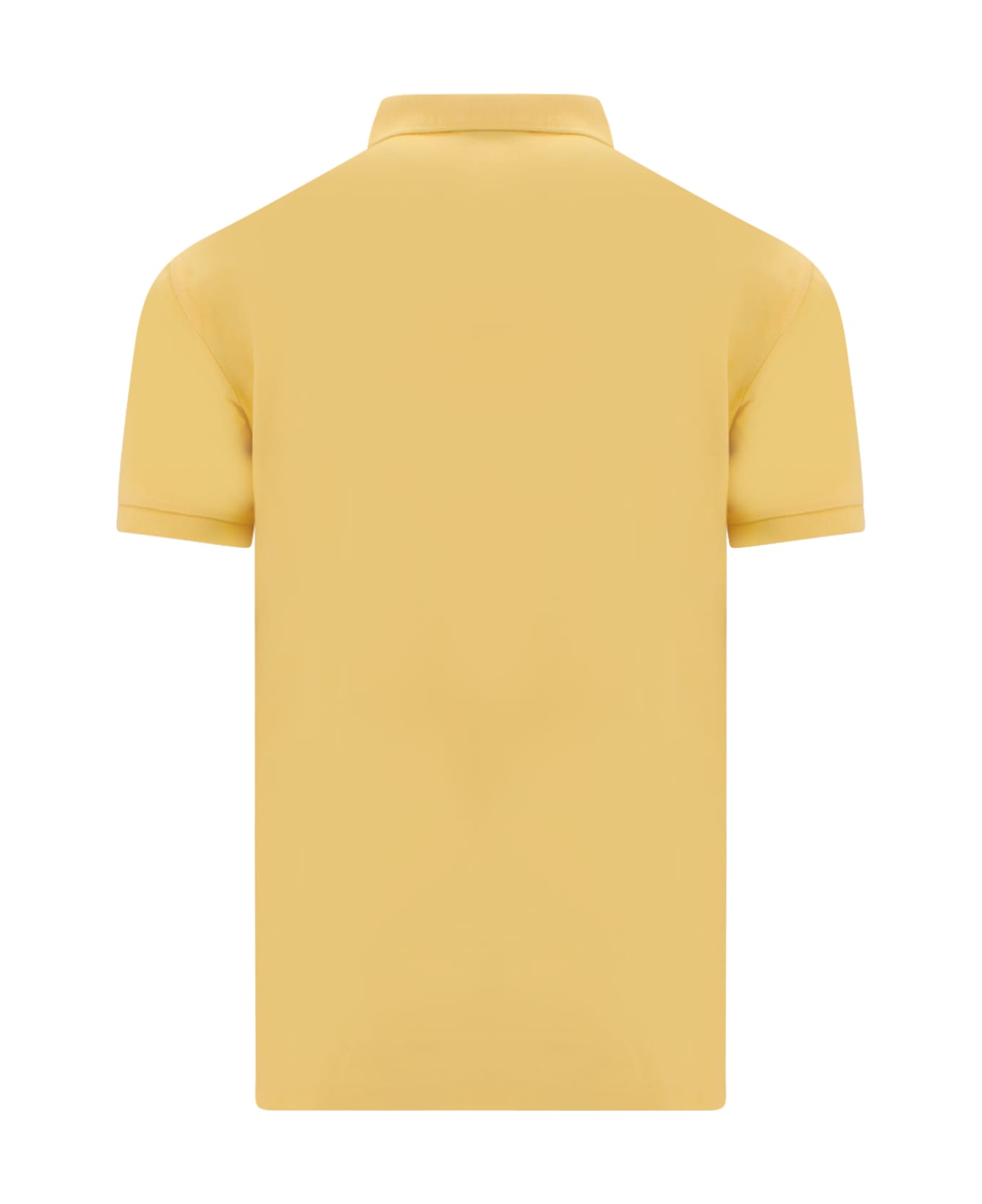 Polo Ralph Lauren Yellow And Light Blue Slim-fit Pique Polo Shirt - Yellow