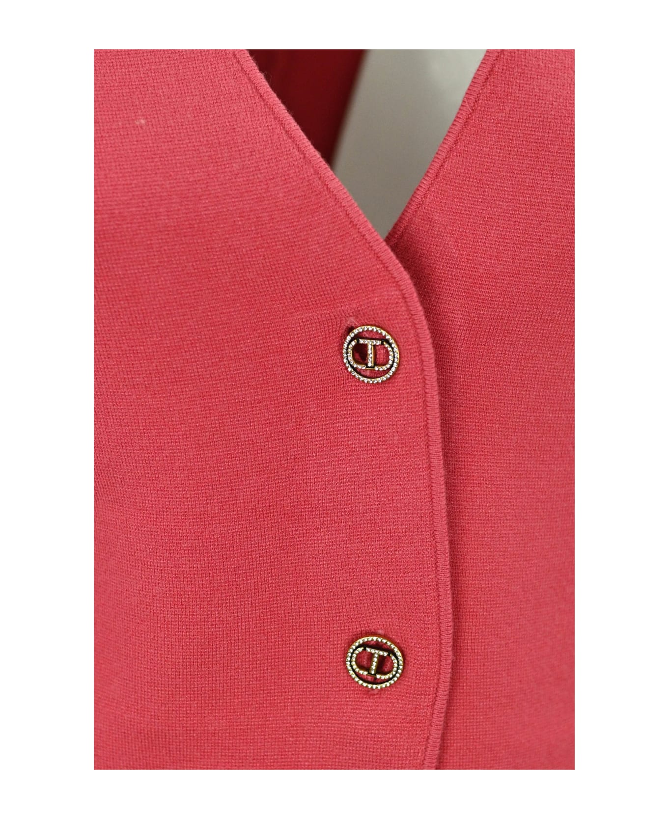 TwinSet Cardigan Jacket With Buttons TwinSet - RED
