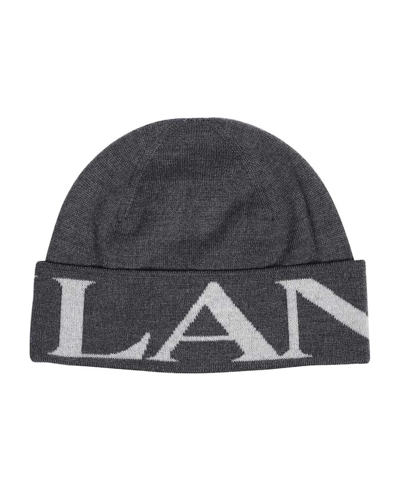 Lanvin Wool Logo Hat - Gray