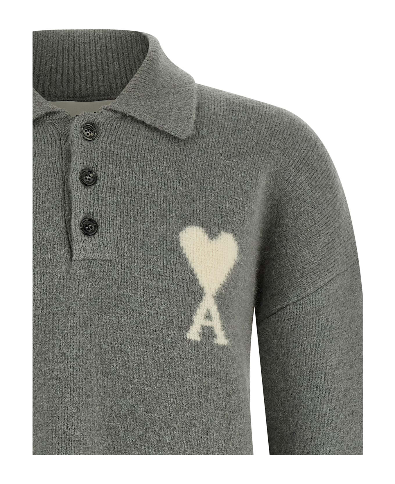 Ami Alexandre Mattiussi 
ami De Coeur
 Polo Shirt - Gray