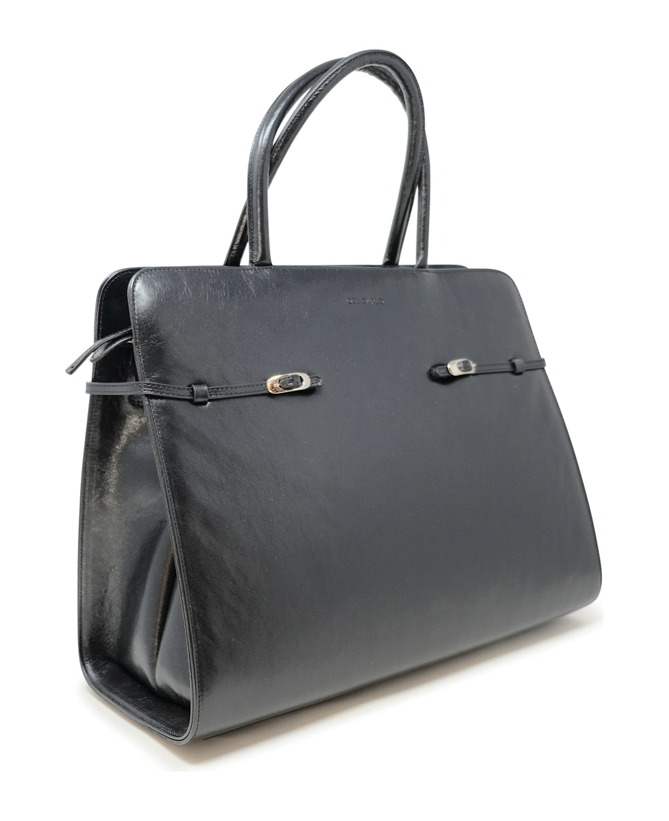 Del Carlo Roberto Del Carlo Black Leather Bag - BLACK ショルダーバッグ