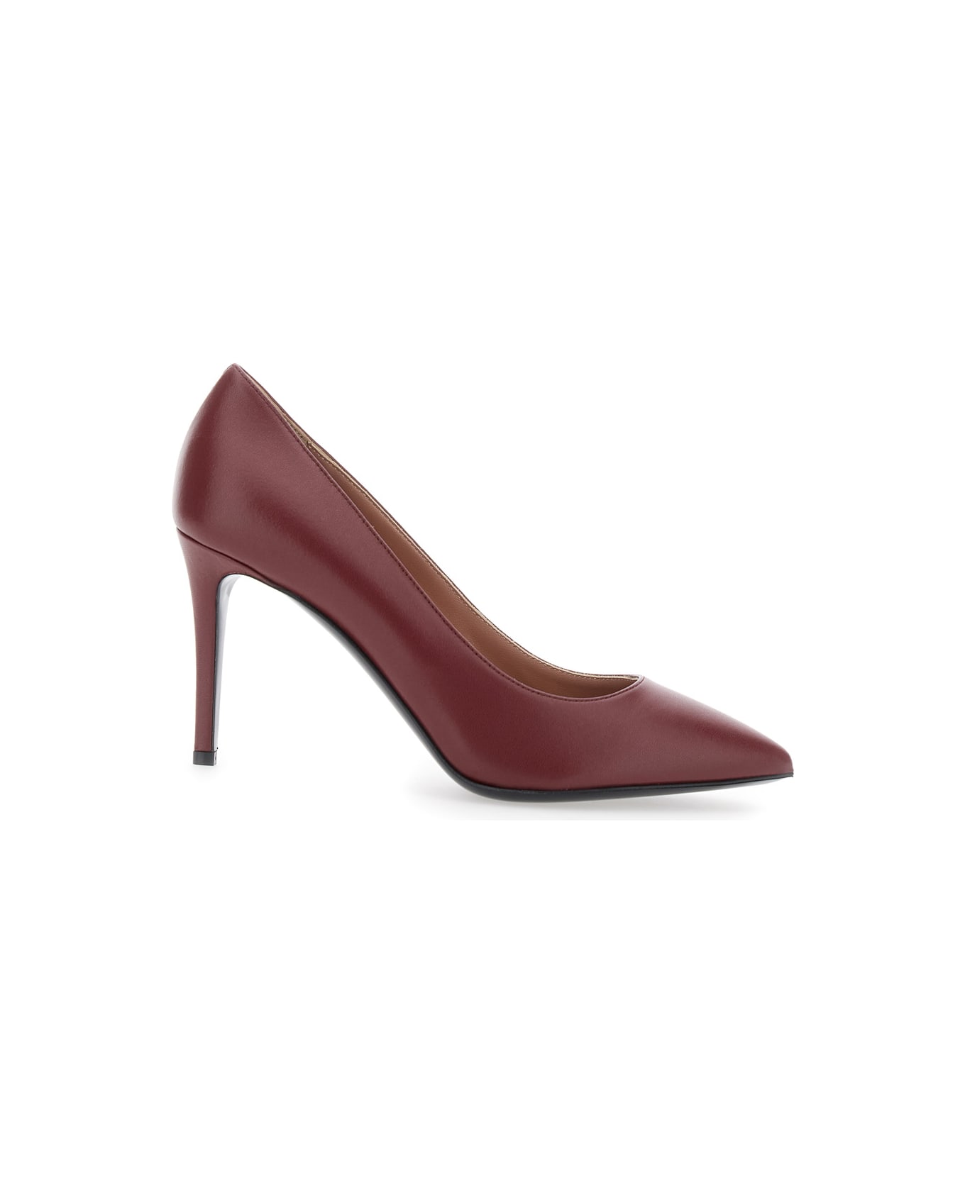 Pollini Bordeaux Pumps With Stiletto High Heel In Suede Woman - Bordeaux