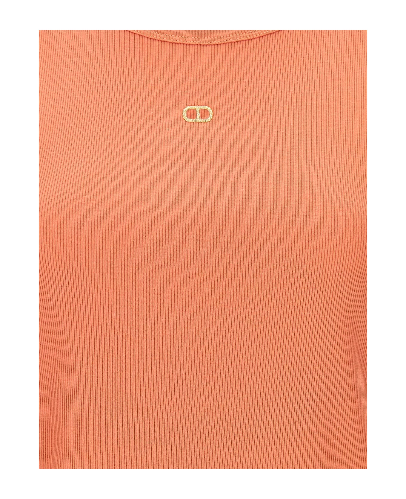 TwinSet Logo Embroidery Tank Top - Sunset
