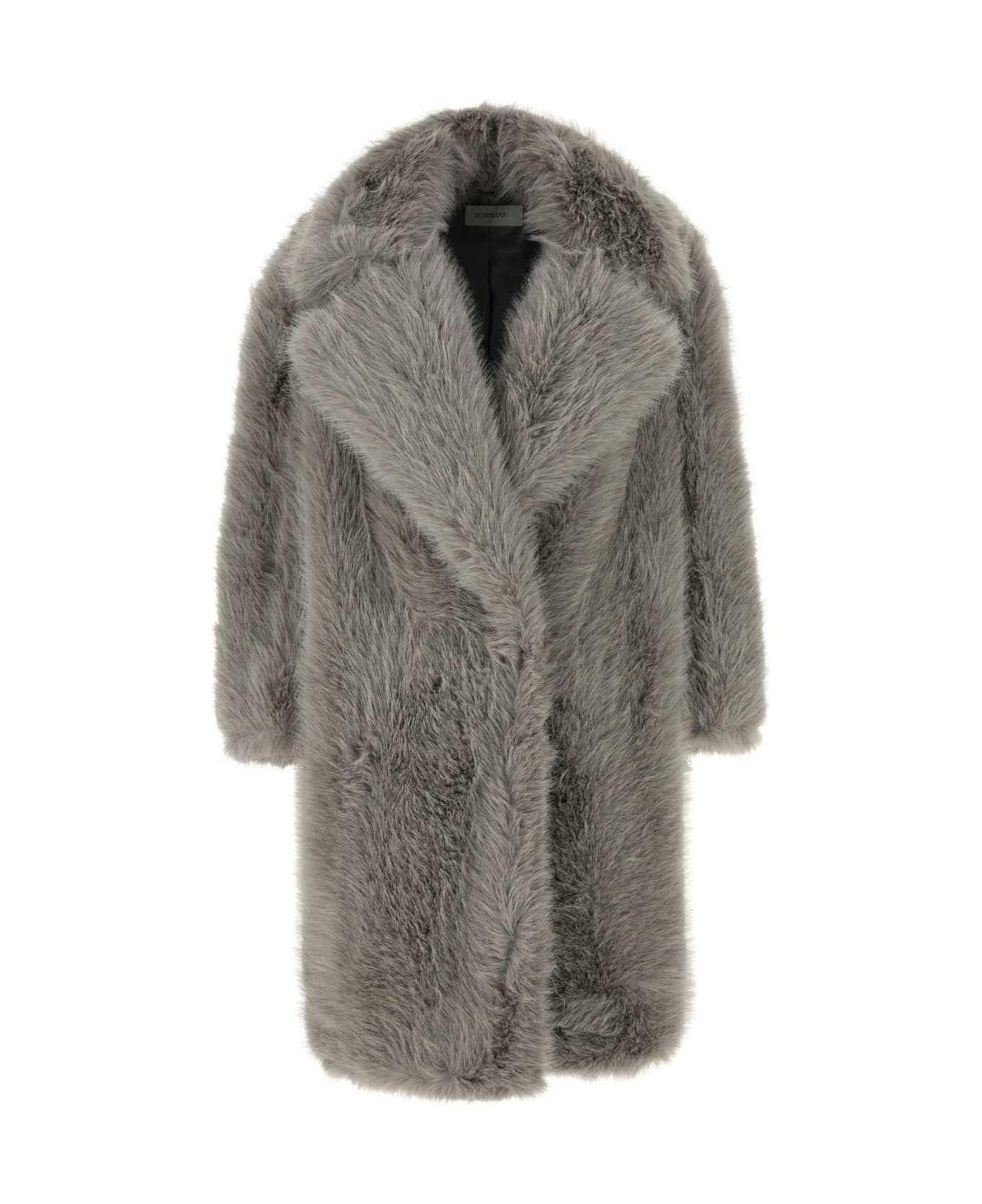 SportMax Grey Manico Eco Fur - Black