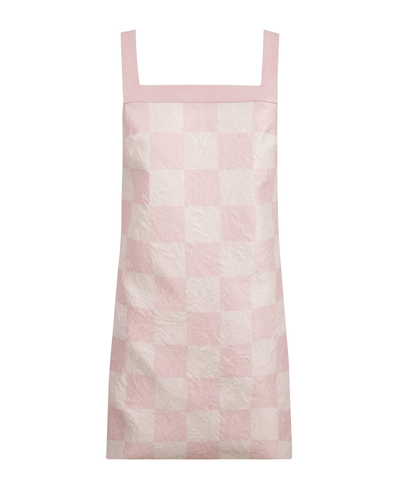 Versace Check Sleeveless Dress - Pink/White