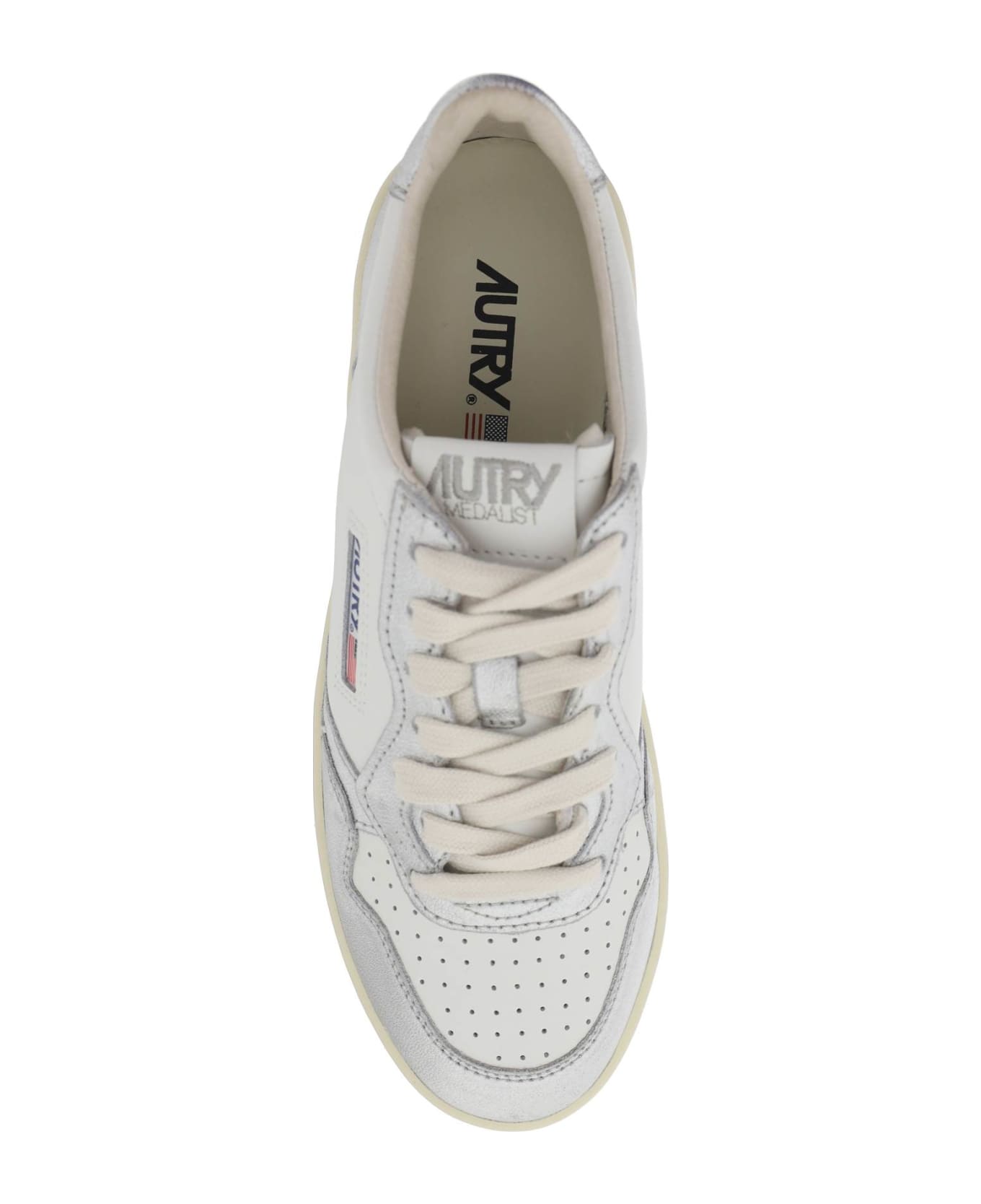 Autry Medalist Low Sneakers - WHITE SILVER (Silver)