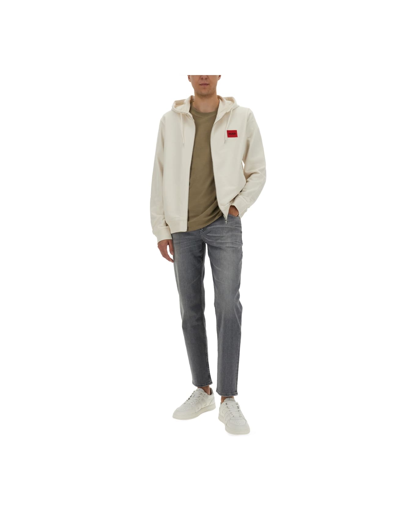 Hugo Boss Sweatshirt With Logo - WHITE