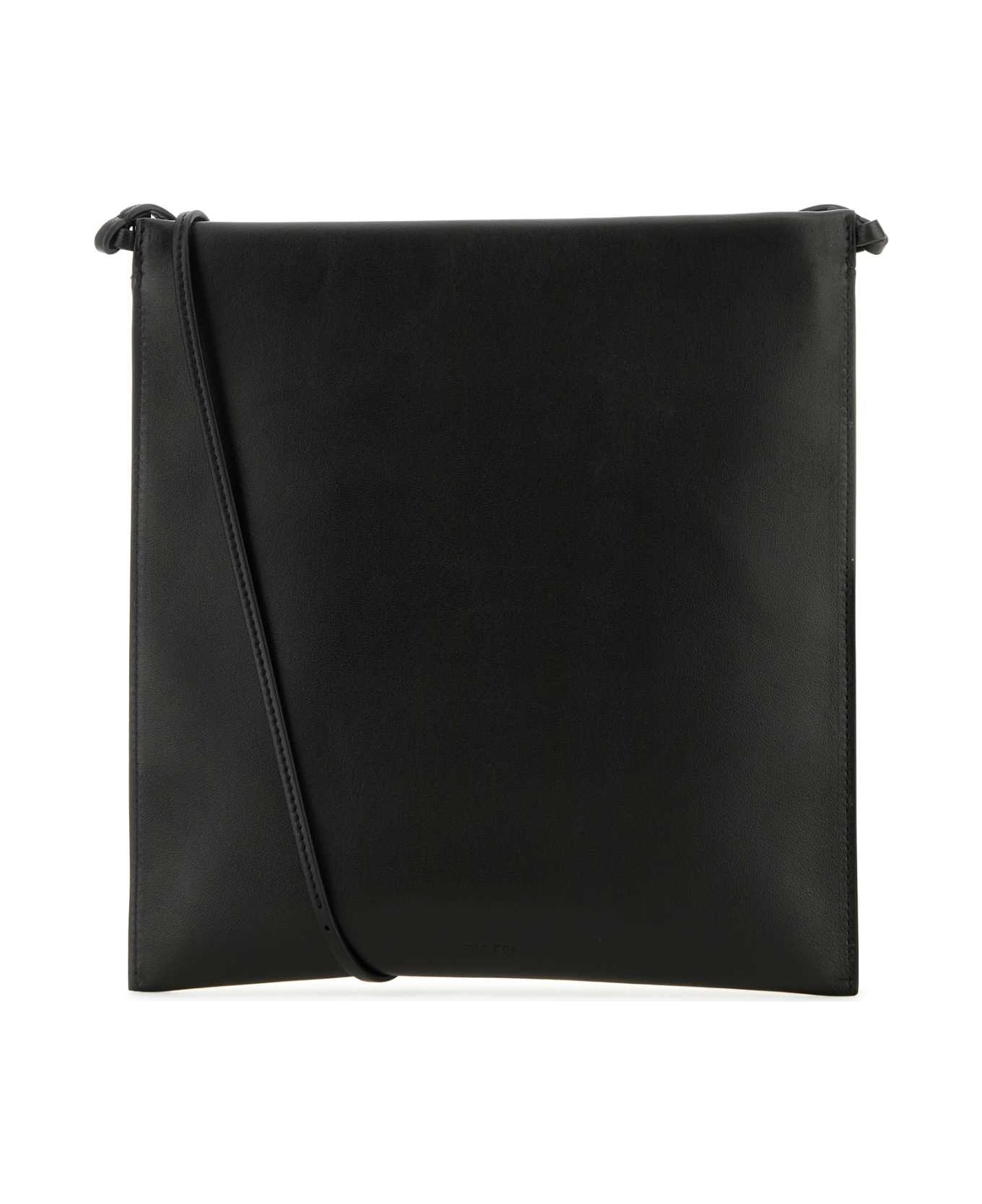 The Row Black Nappa Leather Medicine Pouch Crossbody Bag - BLACKANS