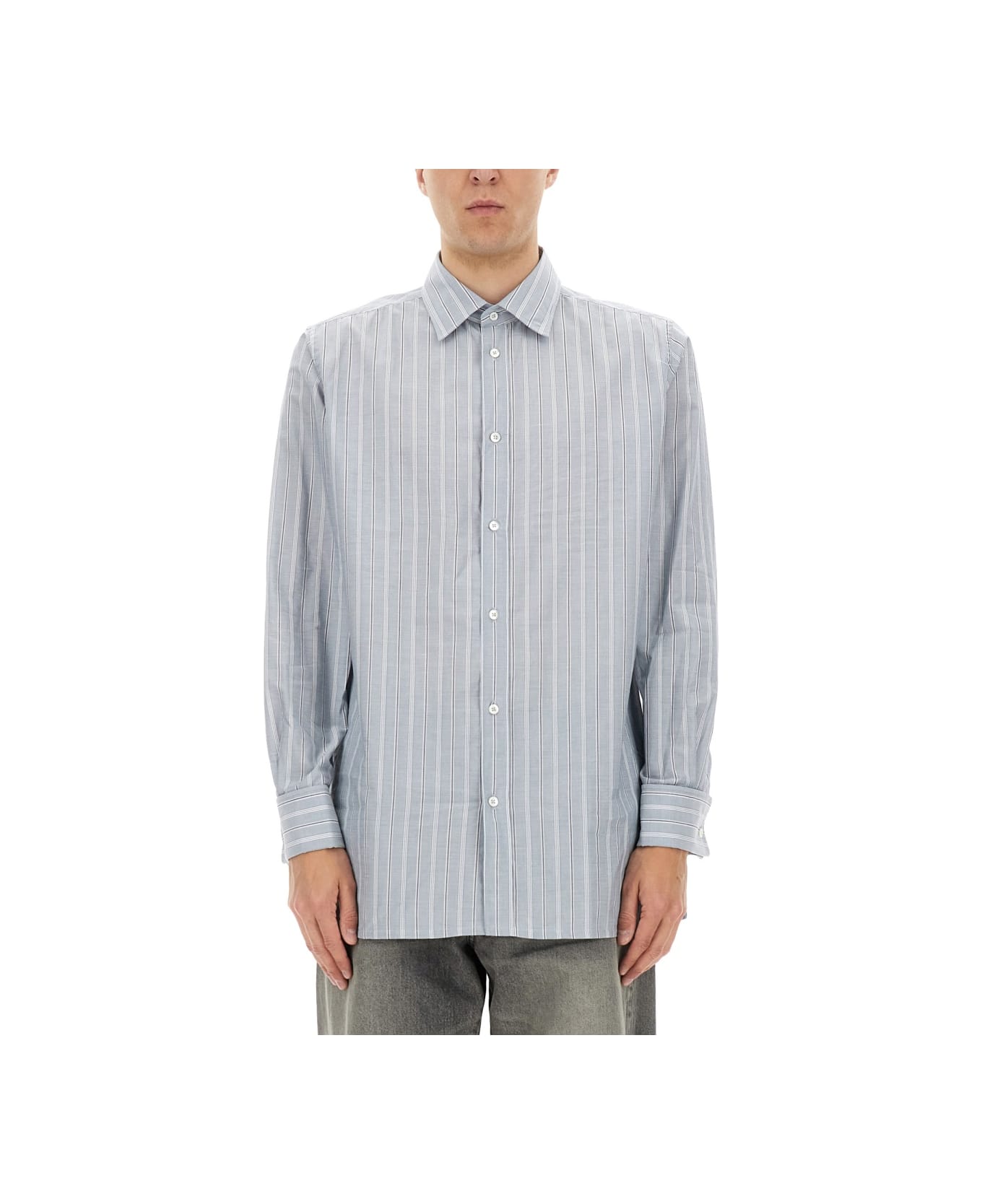 Maison Margiela Striped Shirt - AZURE