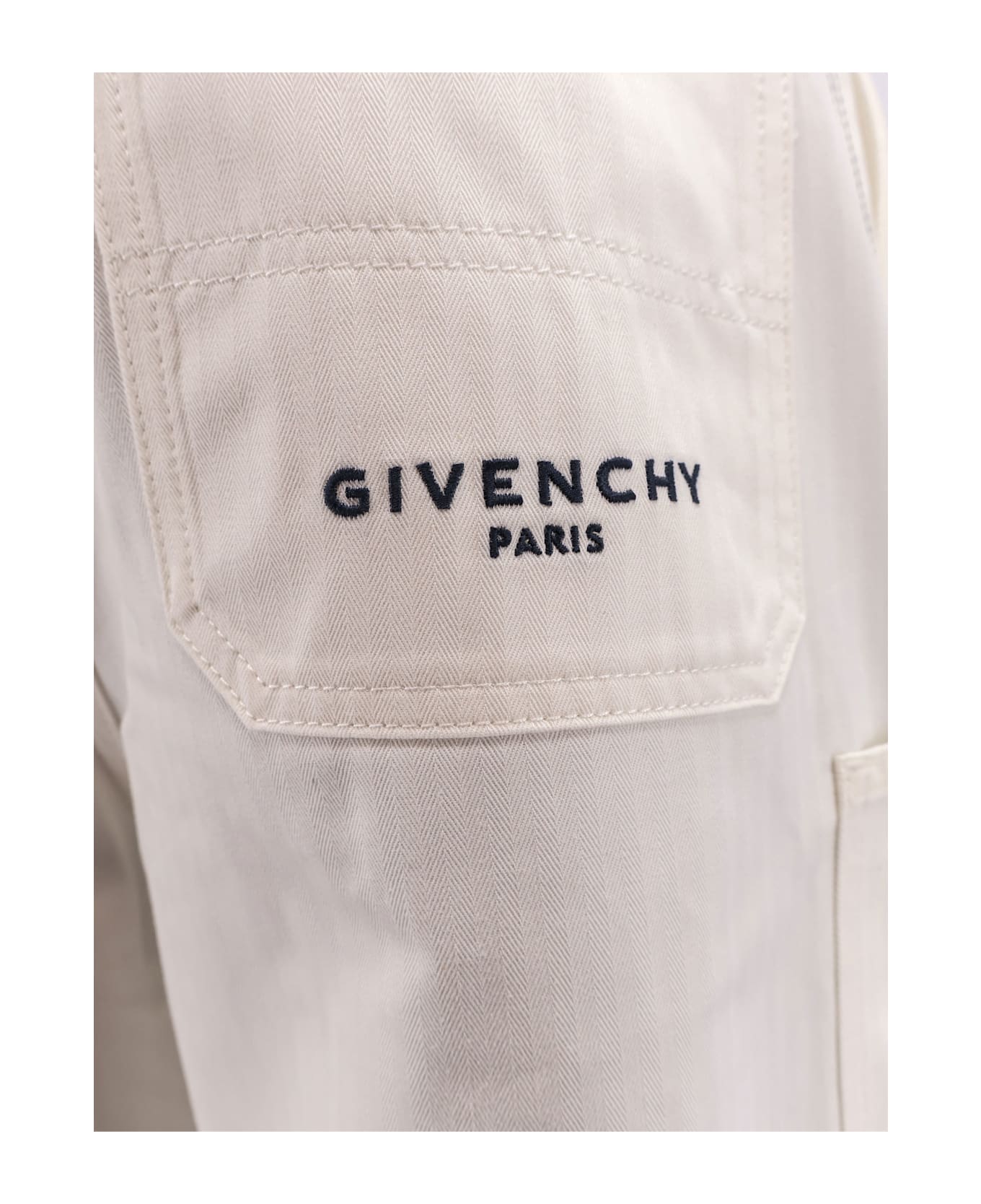 Givenchy Cotton Bermuda Shorts With Logo Embroidery - White