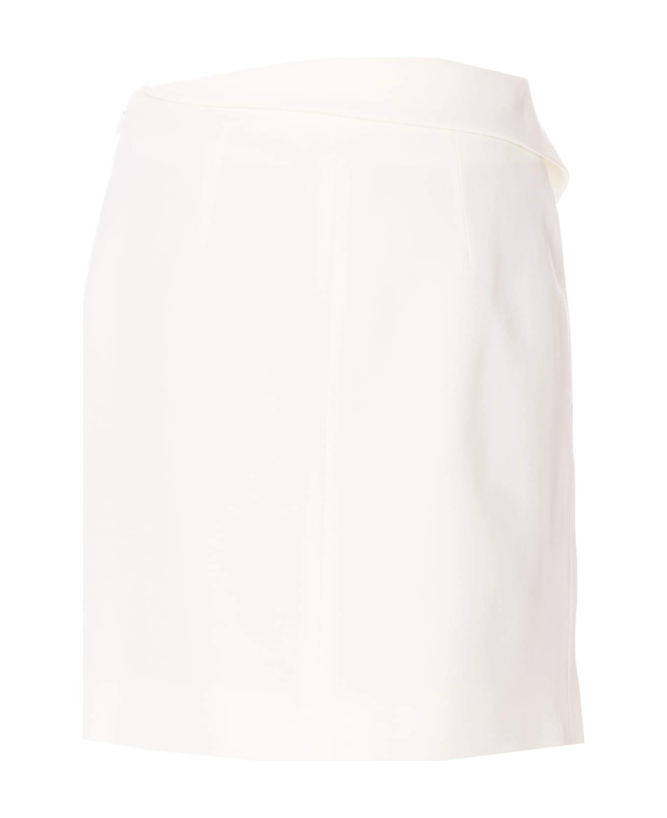 Alexander McQueen Asymmetric Mini Skirt - White