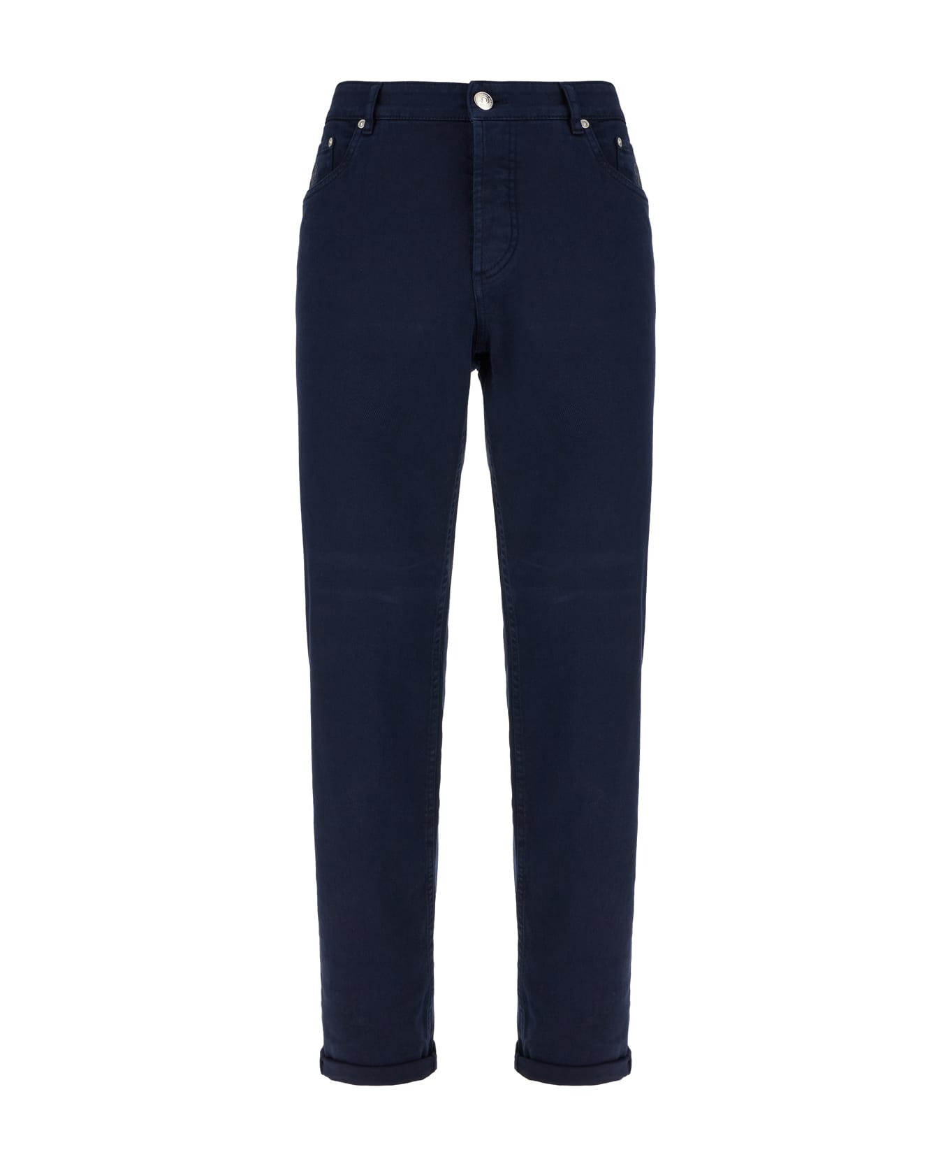 Brunello Cucinelli Navy Blue Denim Jeans - NAVY